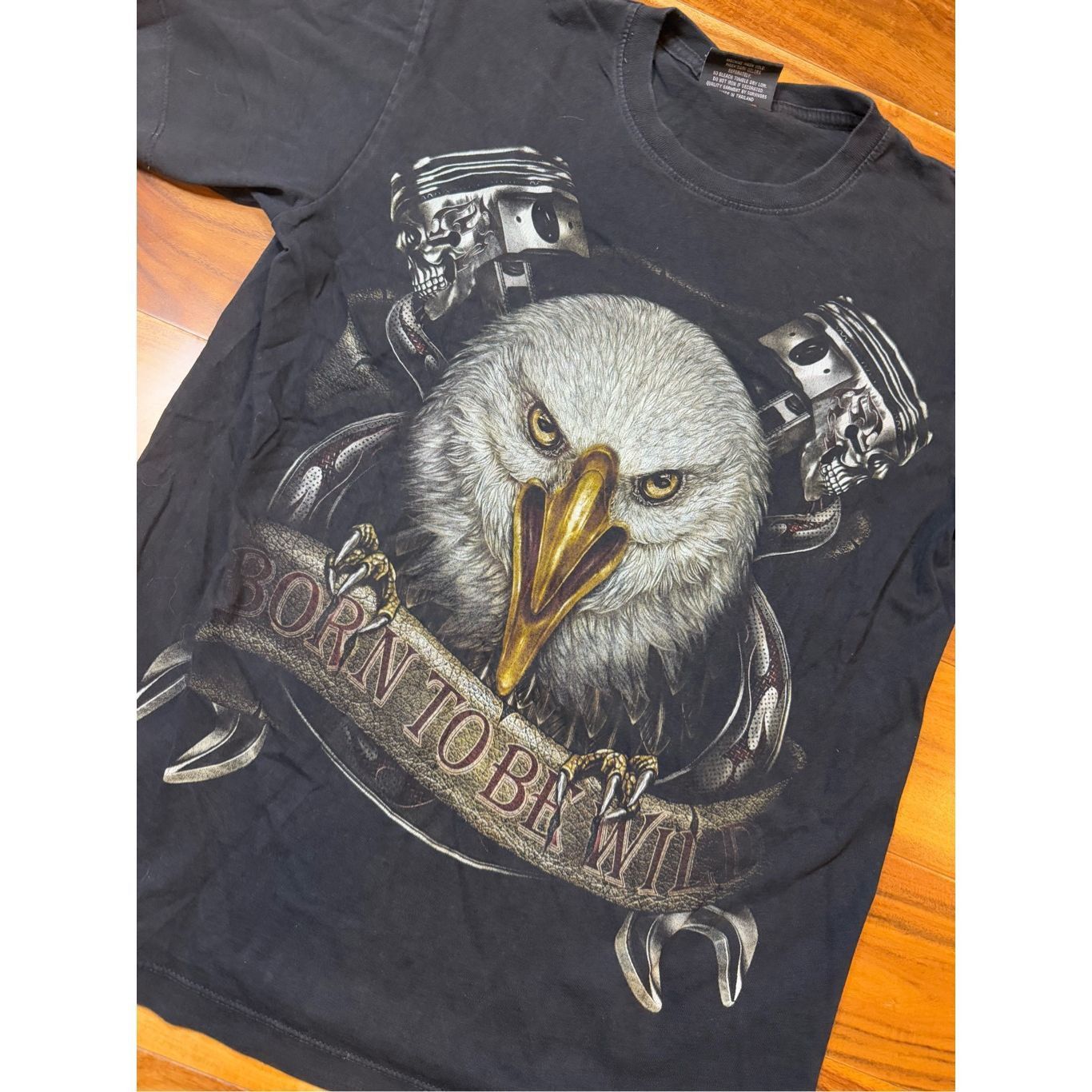 Vintage Size M - vintage Y2K eagle biking AOP front and back T-shirt Size US M / EU 48-50 / 2 - 2 Thumbnail