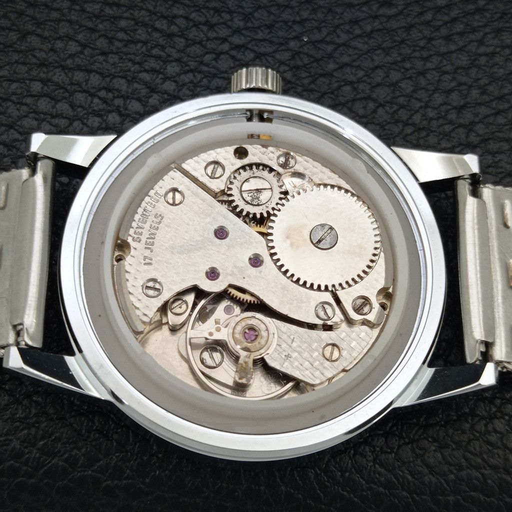 Other VINTAGE MONTINE HAND-WINDING SWISS MENS WHITE WATCH a444166 Size 38 - 9 Thumbnail