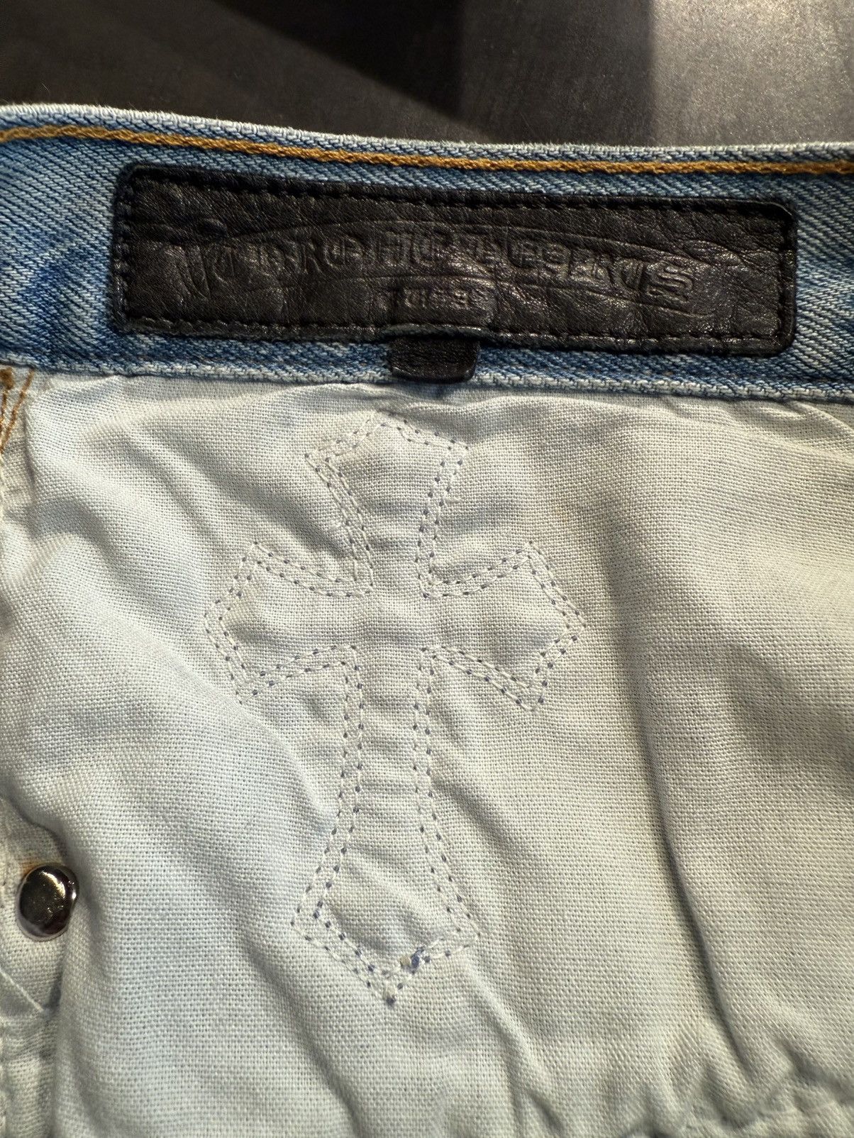 Chrome Hearts Chrome Hearts Purple Cross Patch Blue Jeans Levi’s Denim Size US 34 / EU 50 - 12 Thumbnail