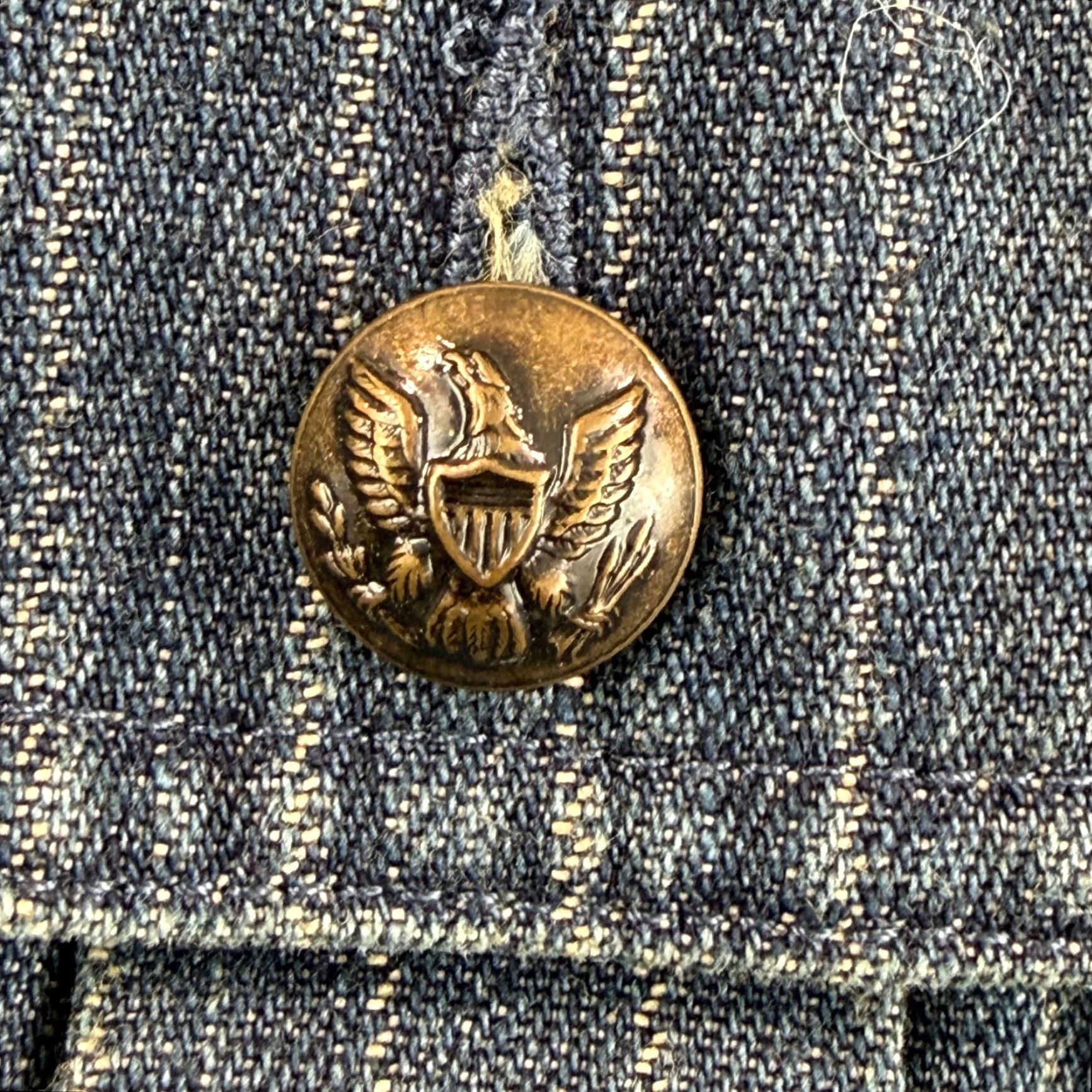 Ralph Lauren VINTAGE Ralph Lauren Denim Jacket Chalkline Indigo XL Women Military Jacket Firemen's Clasps Button Pockets All Seasons Size 40" / US 18 - 5 Thumbnail
