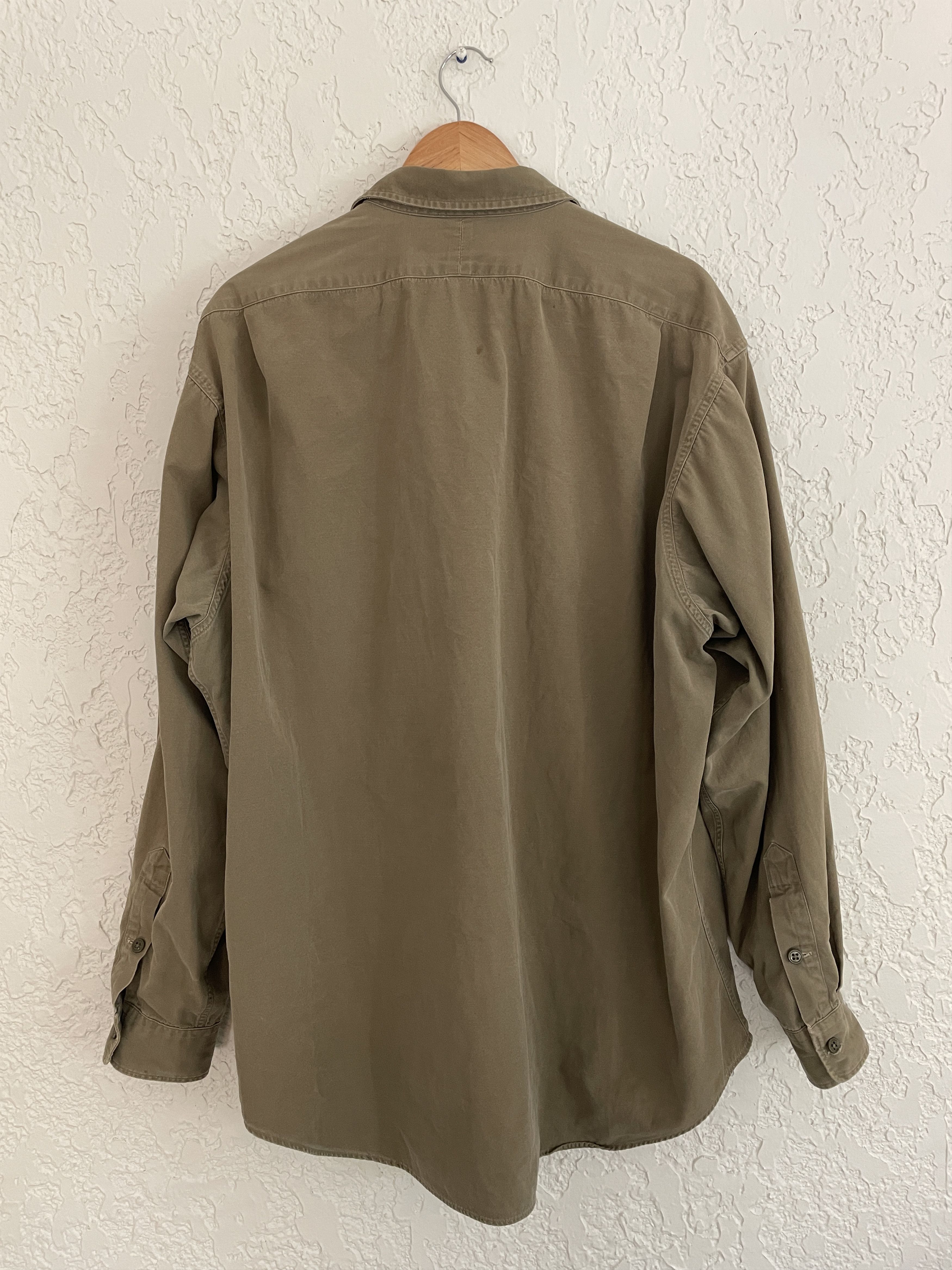 Polo Ralph Lauren 🔥 Polo Ralph Lauren® RARE 90s Military Button Work Shirt Size US XL / EU 56 / 4 - 4 Thumbnail