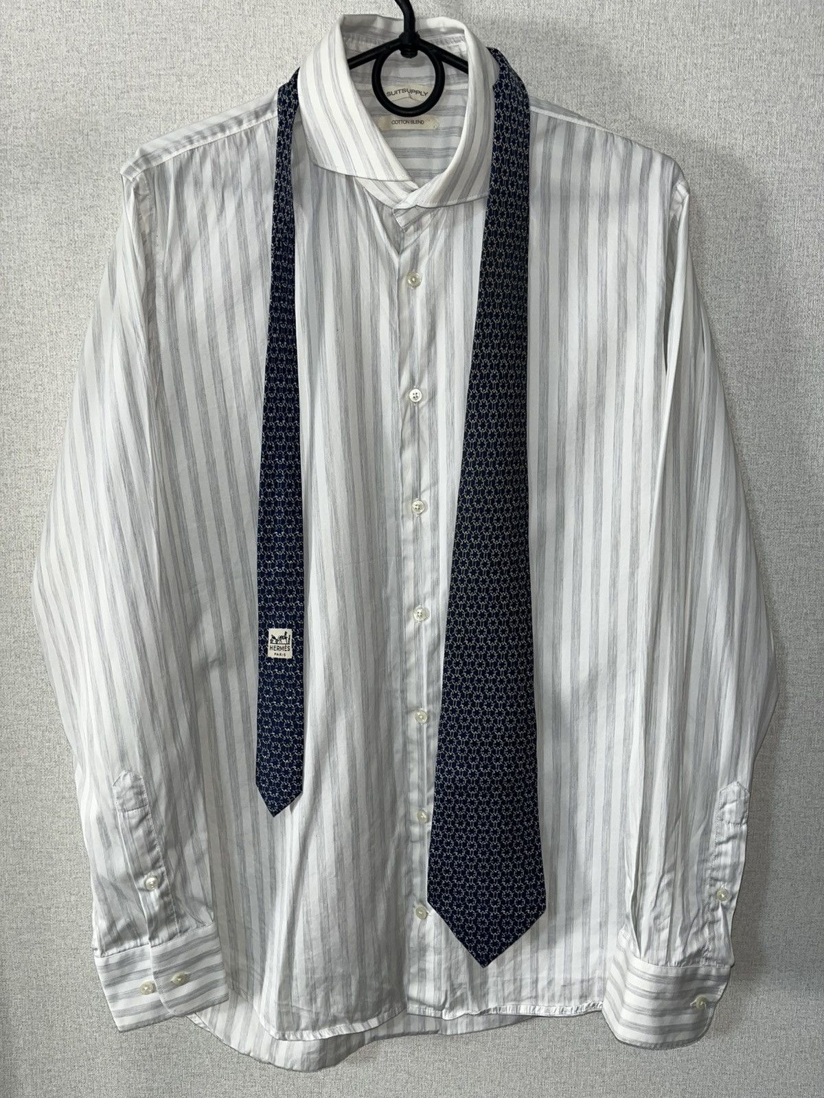 Suitsupply Suitsupply Mens Extra Slim Fit Shirt Button Up Long Sleeve Size US M / EU 48-50 / 2 - 2 Thumbnail