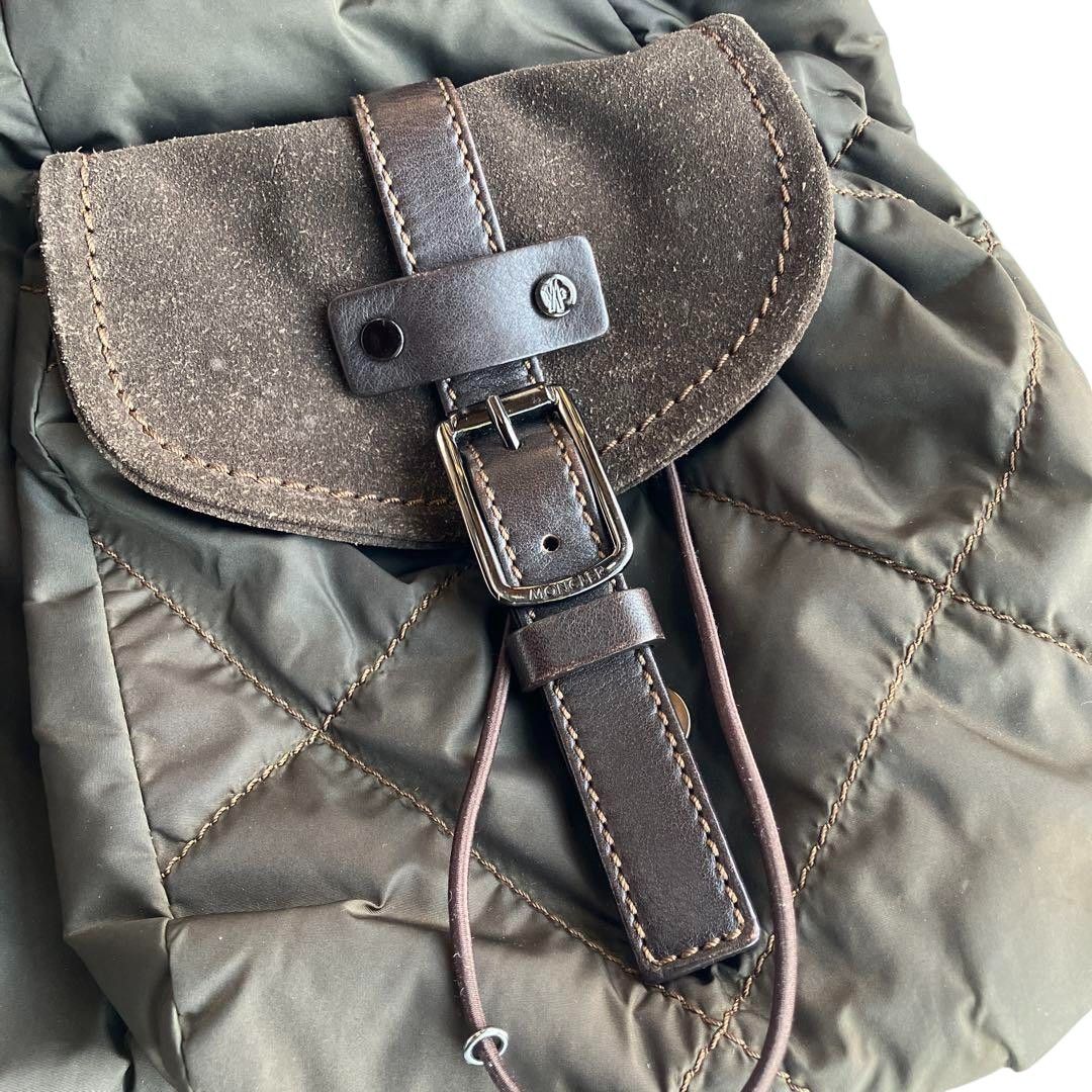 Moncler Moncler - Charm Tote Handbag Vintage Brown Nylon Leather Size ONE SIZE - 3 Thumbnail