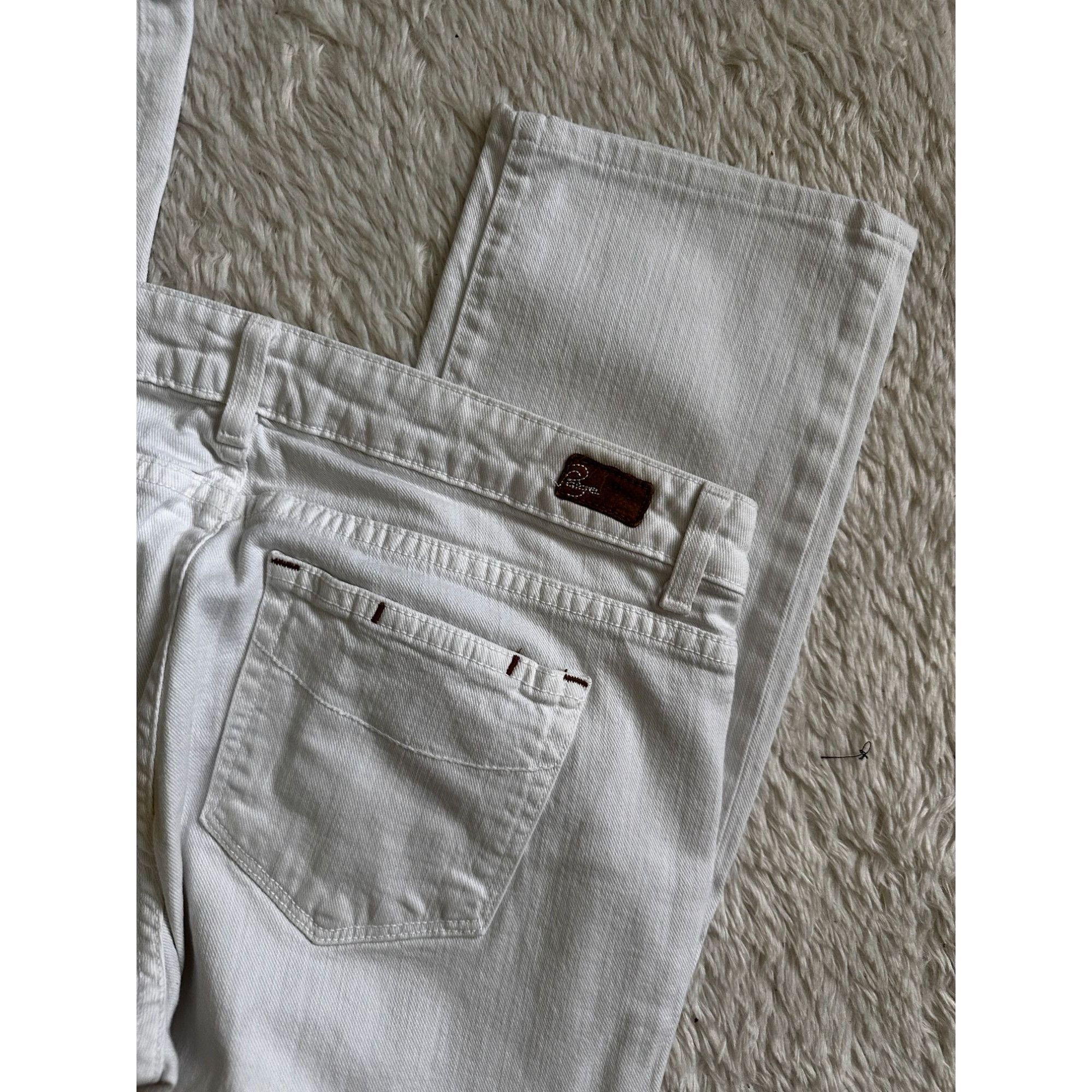 Paige Paige Premium denim white straight leg jeans sz 31 Size 31" - 3 Thumbnail