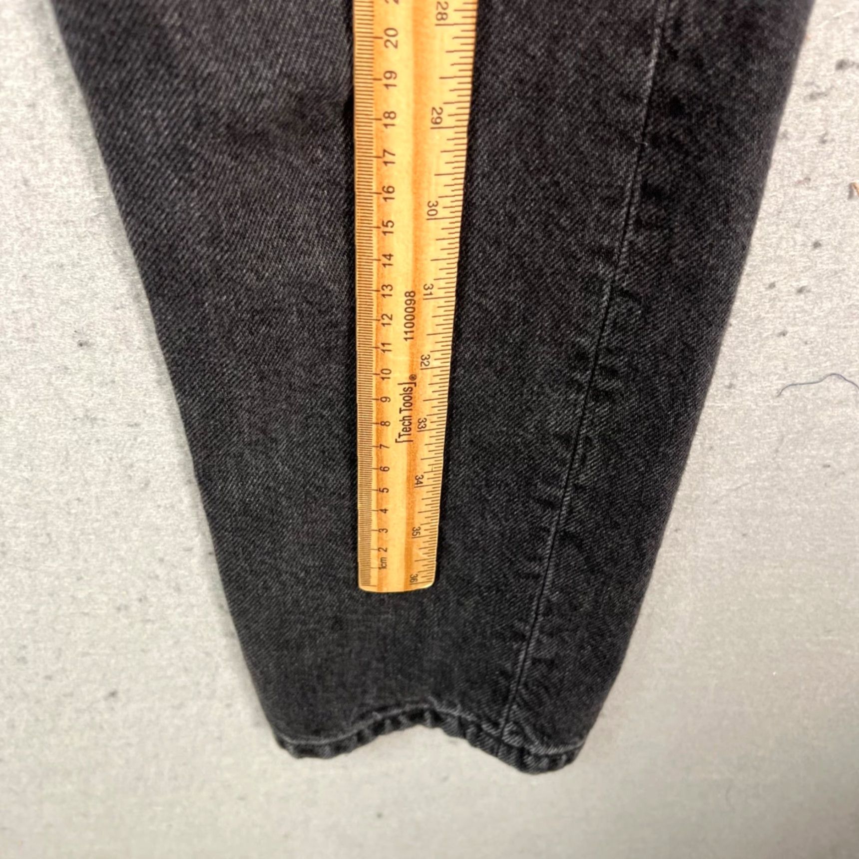 Denime AG Adriano Goldschmied Jeans Slim 32x31 Denim Black 100% Cotton Vintage? No, 5-Pocket Mens Straight Rise Mid Dark Wash Zip Button Shirt? Size US 32 / EU 48 - 7 Thumbnail