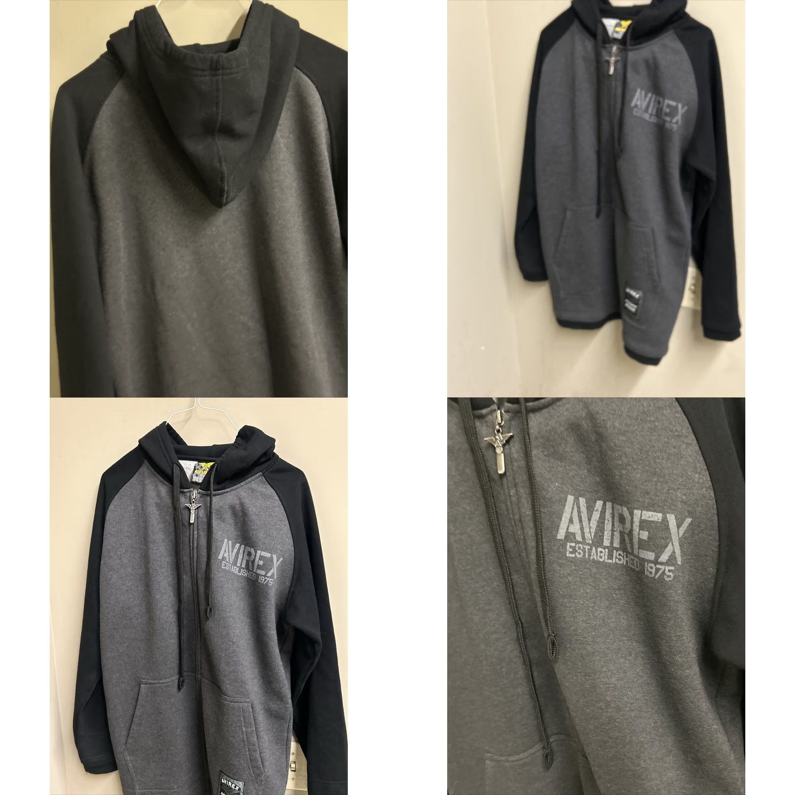 Avirex VINTAGE Avirex Hoodie Medium M Gray Hip Hop 90s 2000s Men Size US M / EU 48-50 / 2 - 9 Thumbnail