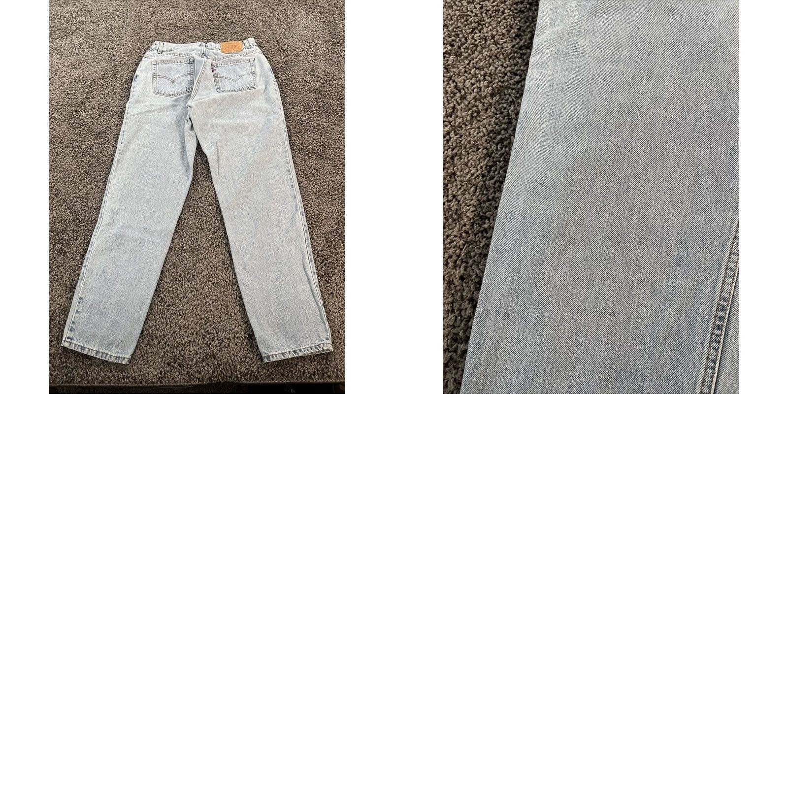 Levi's VINTAGE Levi’s 550 Jeans Mens 32x31 Relaxed Fit Gray Ivory Denim 90s Wide-Leg Y2K Skater Mens Size US 32 / EU 48 - 8 Thumbnail