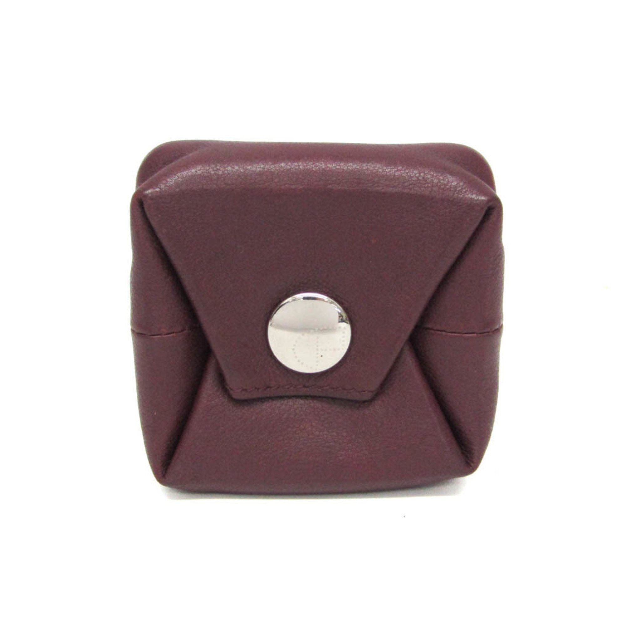 Hermes Hermes Bepop Women,Men Swift Leather Coin Purse/coin Case Wine Size ONE SIZE - 1 Thumbnail