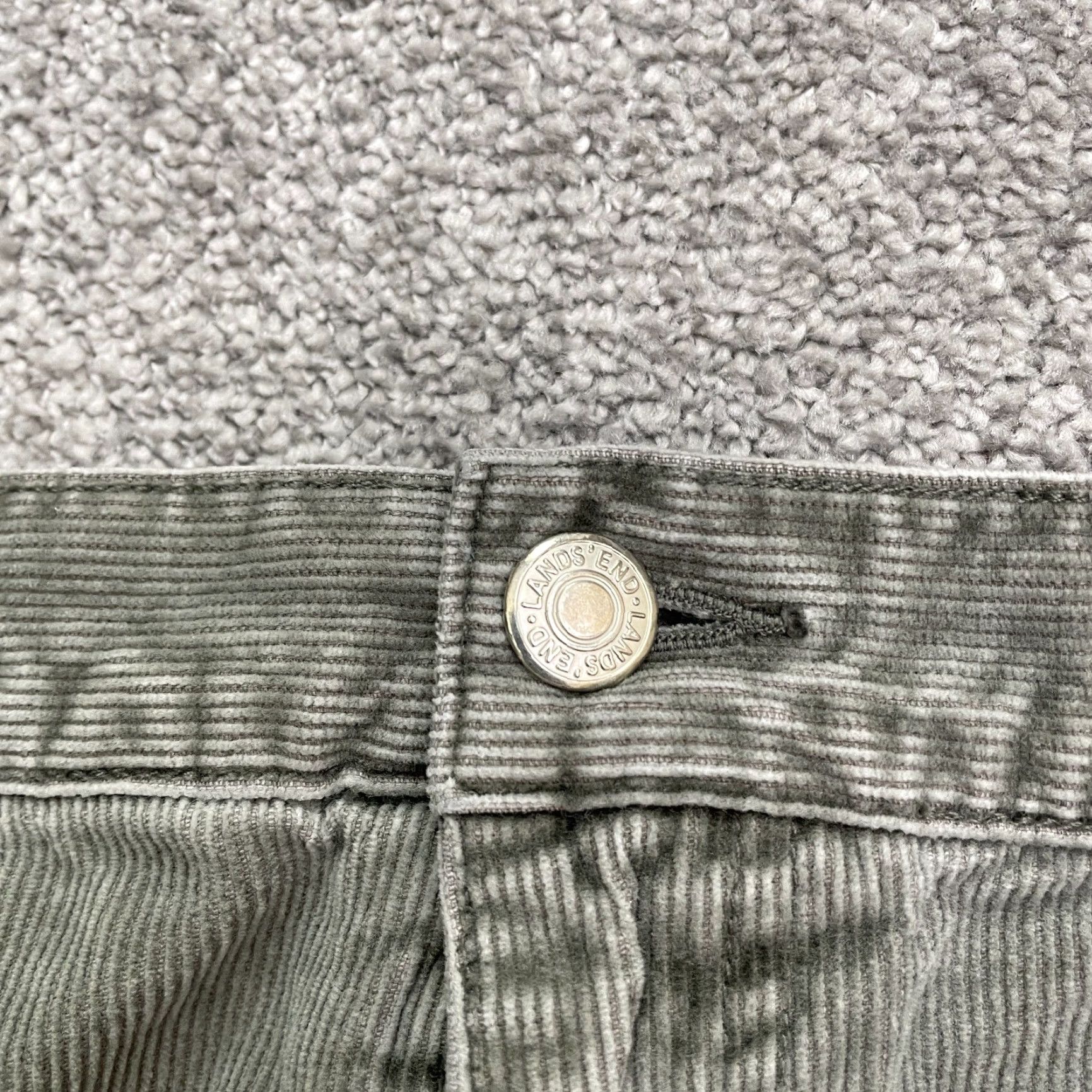 Lands' End Lands' End Pants Women 16 Green Corduroy Ankle Straight Leg Cotton Casual 32x26 Pockets Machine Washable Size 38" / US 16 / IT 52 - 3 Thumbnail