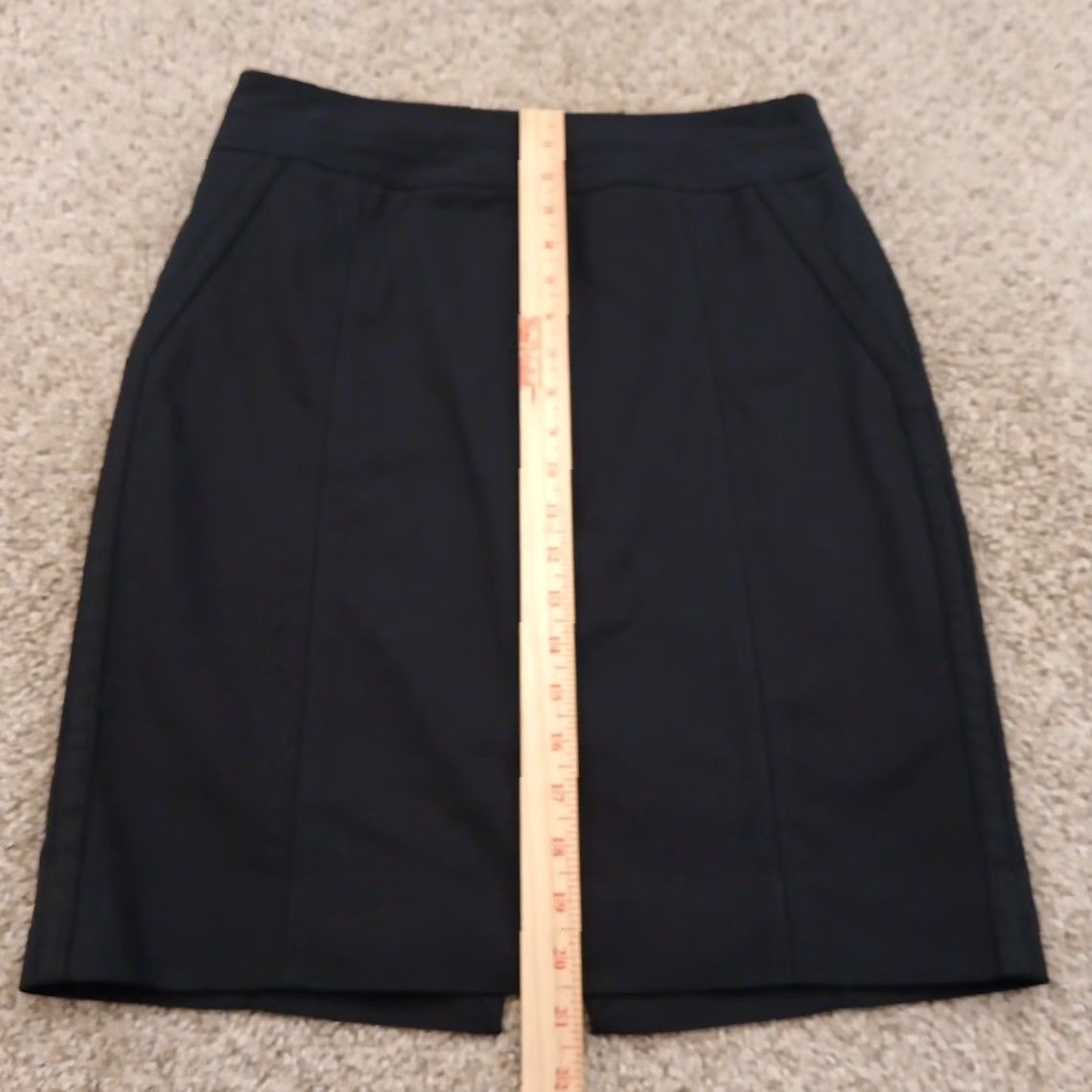 White House Black Market White House Black Market Skirt Size 6 Black Lined Slit Knee Length Pencil Straight Women Adults Regular Cotton Blend Vintage No Size 28" / US 6 / IT 42 - 4 Thumbnail