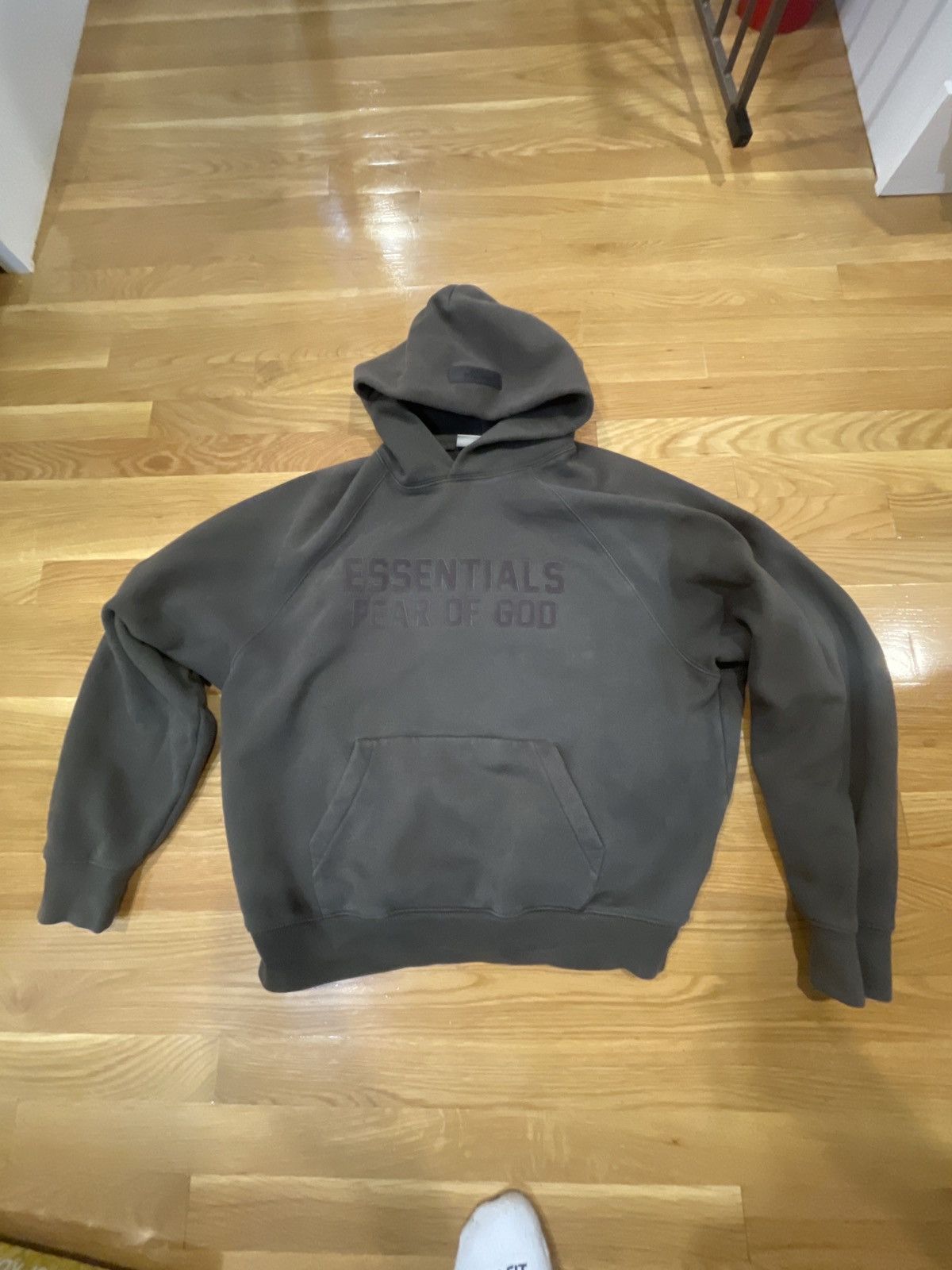 ESSENTIALS FEAR shops OF GOD Wood Hoodie Small