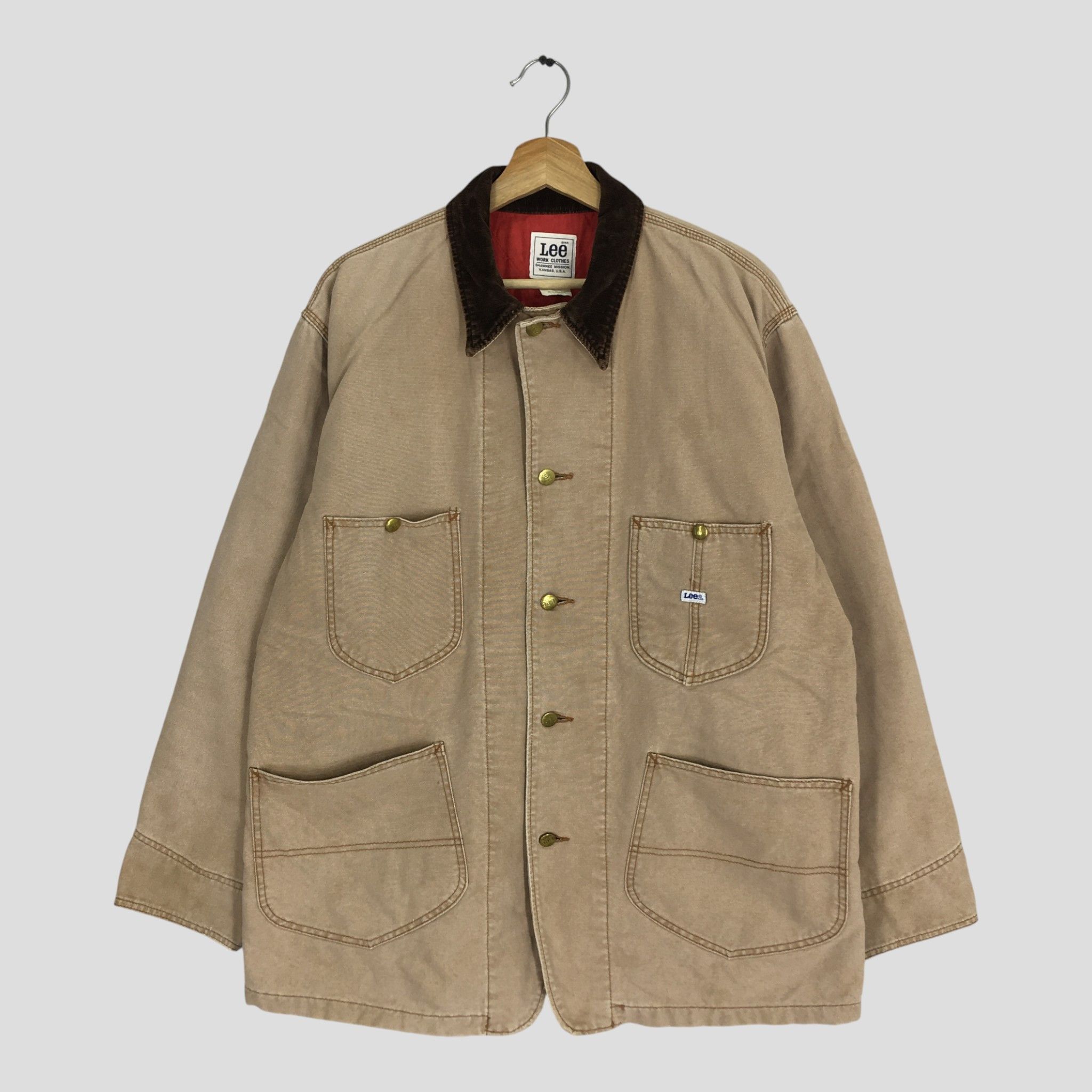 Lee Vintage 90's Lee Hunting Brown Duck Chore Jacket Size US XL / EU 56 / 4 - 1 Thumbnail