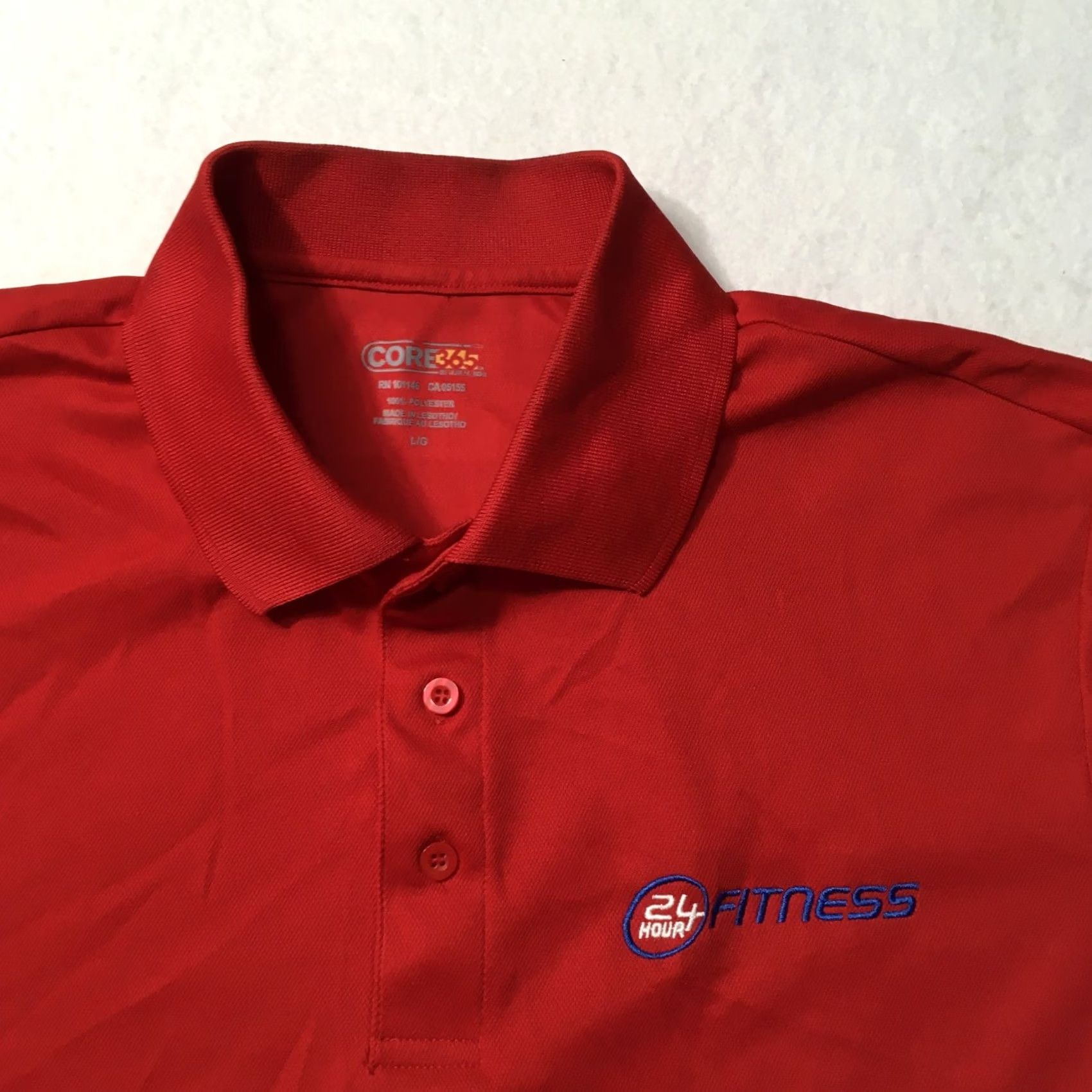 Vintage 24 Hour Fitness Employee Dri-Fit Tour Performance Polo Shirt Mens L Red Shirt Polo Men L Size US L / EU 52-54 / 3 - 2 Thumbnail