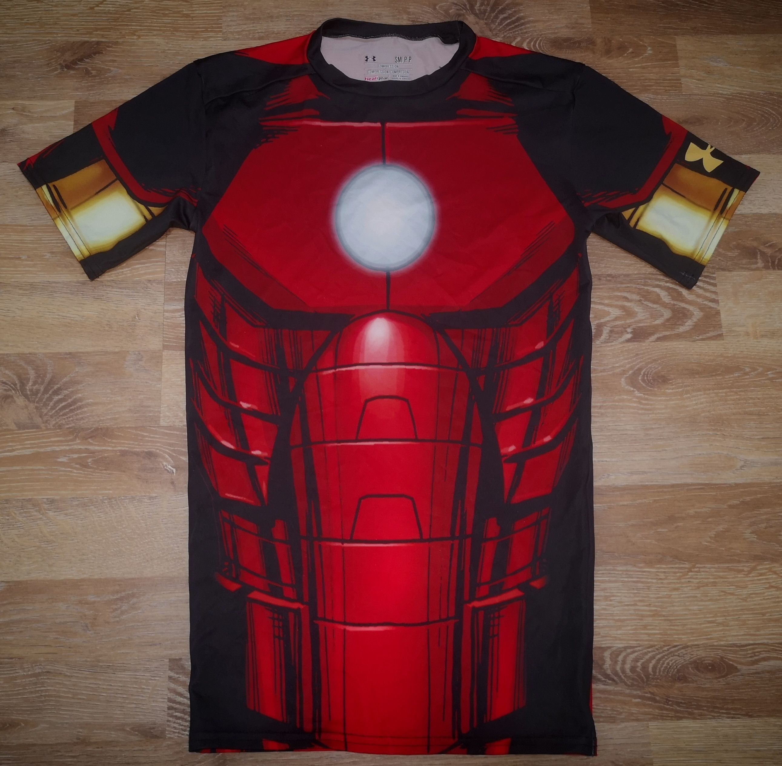 Marvel Comics × Vintage Vintage Marvel Iron Man UA Under Armour Compression Shirt Size US S / EU 44-46 / 1 - 1 Thumbnail