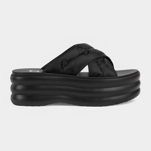 Gucci Gucci GG Crossed Platform Slides SIZE 40 Size ONE SIZE - 1 Thumbnail