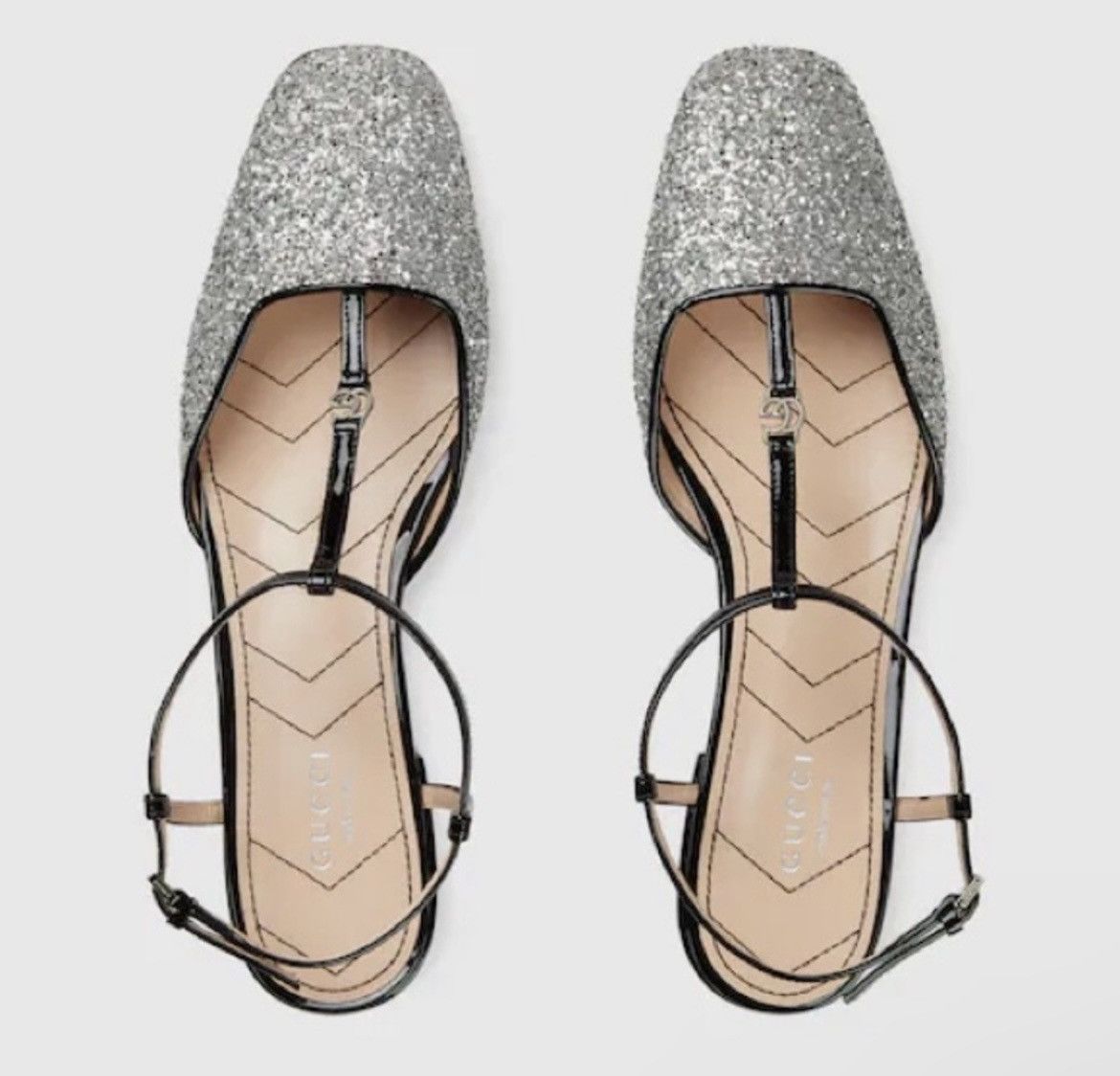 Gucci Gucci Glitter Double G Ballet Flat size 40 Size US 10 / IT 40 - 1 Thumbnail