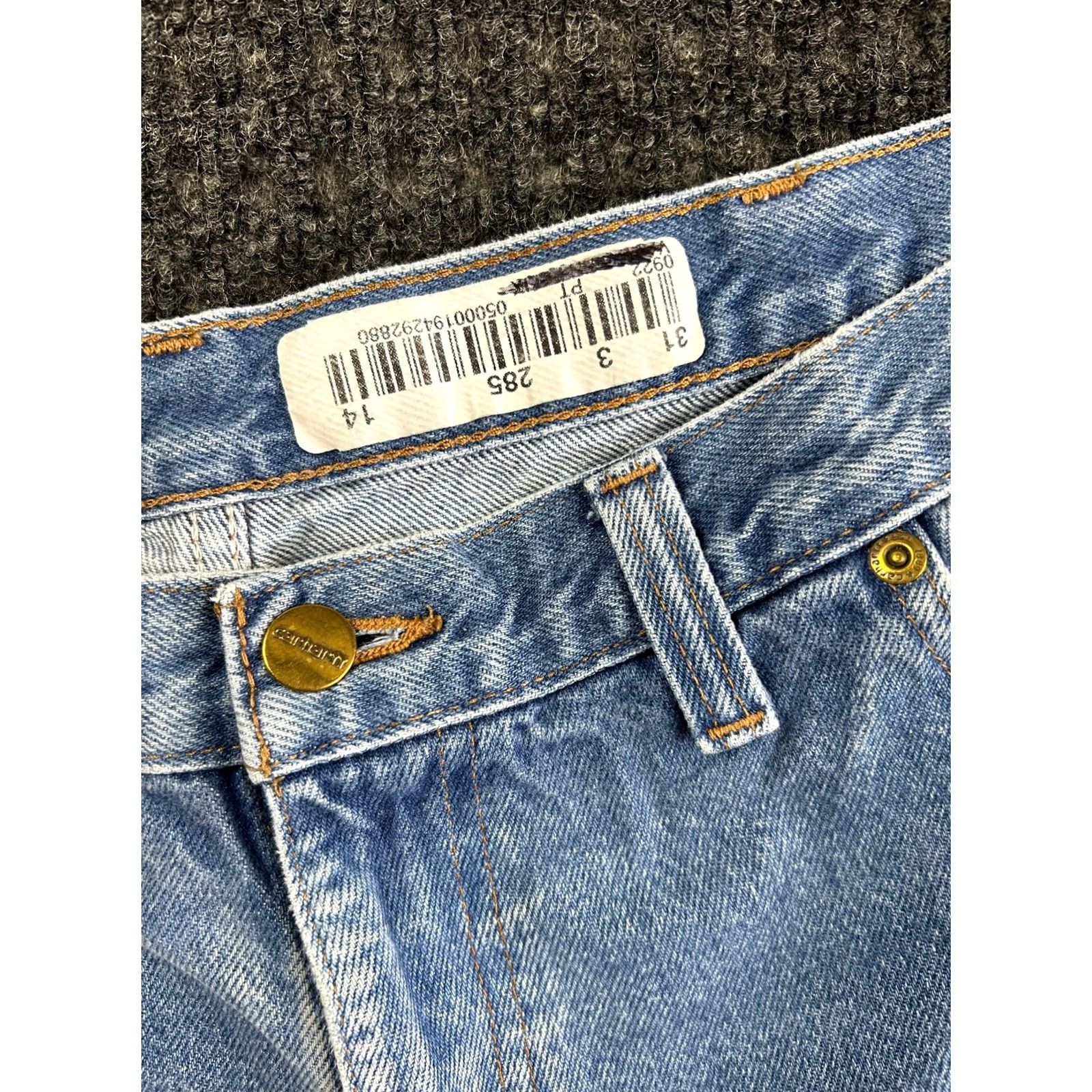 Carhartt VINTAGE Carhartt Jeans Relaxed Fit 38 x 30 Denim Blue 90s Grunge Logo City Skater USA Mens Jeans Size US 38 / EU 54 - 6 Thumbnail