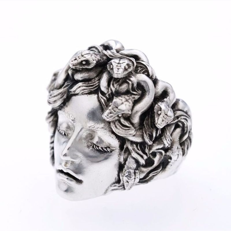 Jewelry Medusa Design Jewelry Rings Open Chrome Ring (Size 7-13) Size ONE SIZE - 5 Thumbnail