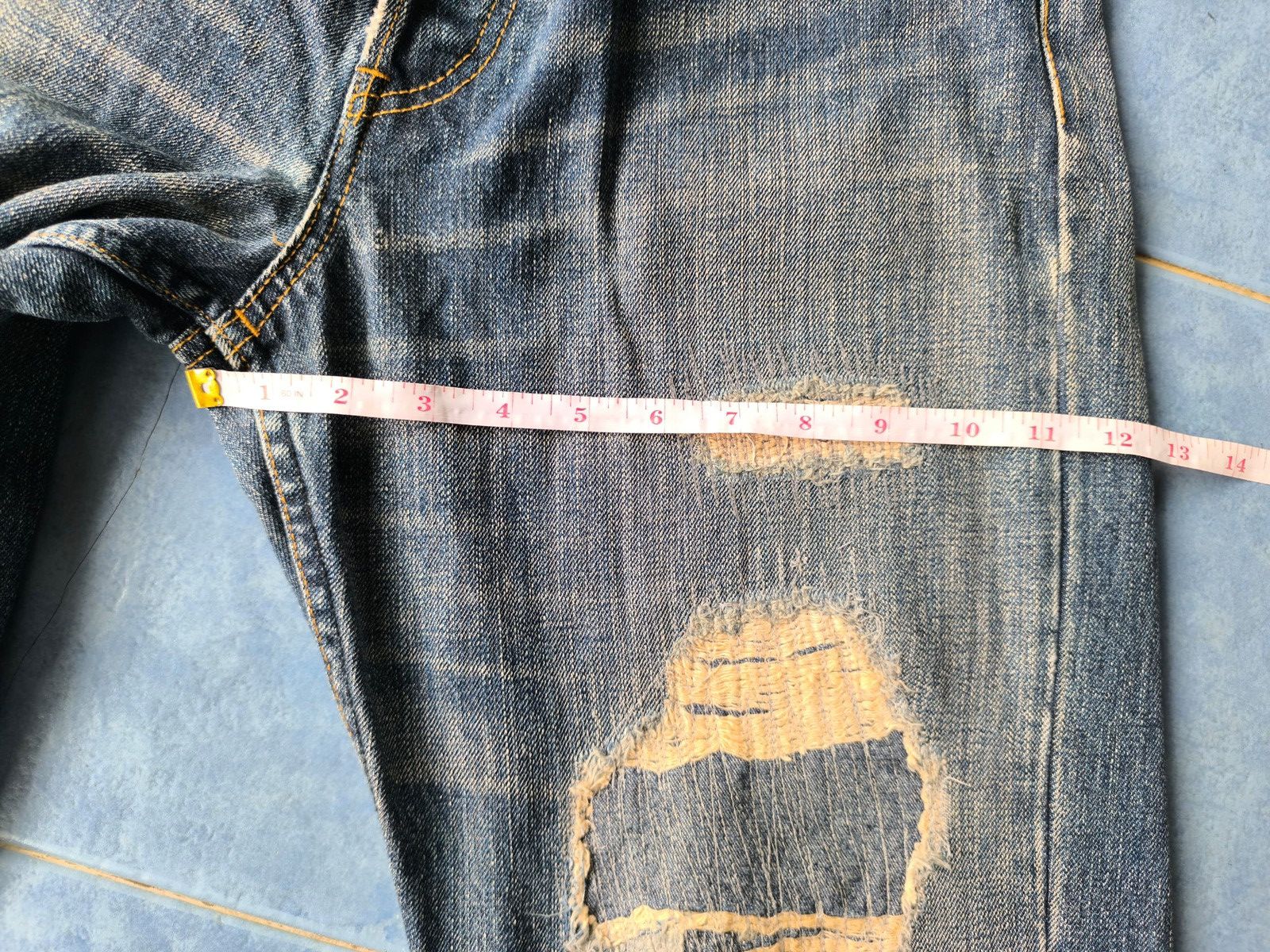 Kapital Johnbull Kojima Japan Kapital Style Patchwork denim Size US 31 - 11 Thumbnail