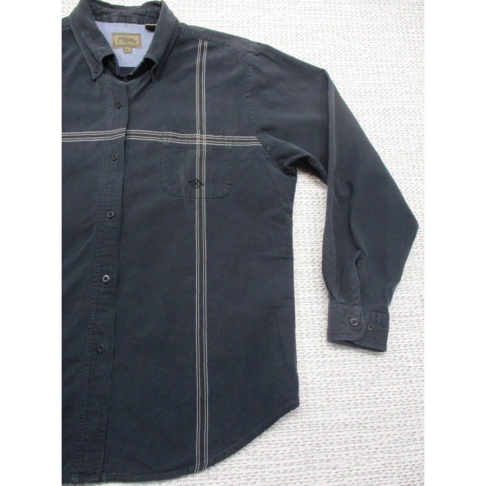 Roper Roper Shirt L Womens Pearl Snap Long Sleeve Western Cowgirl Black Size L / US 10 / IT 46 - 2 Thumbnail