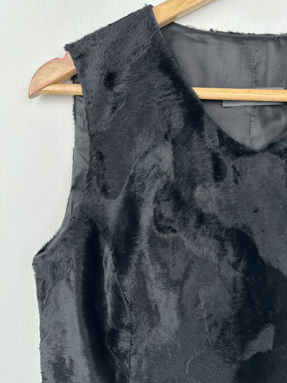 Annette Gortz ANNETTE GORTZ Avant Garde Velour Tank Top Vest Jacket Black Size XS / US 0-2 / IT 36-38 - 5 Thumbnail