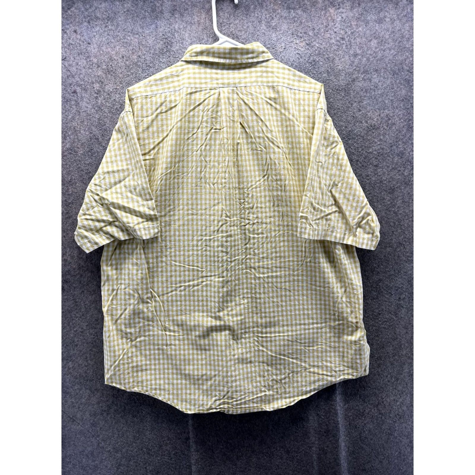 Brooks Brothers Brooks Brothers Shirt Mens 2XL Yellow Check Short Sleeve Button Front Slim Fit Size US XXL / EU 58 / 5 - 6 Thumbnail