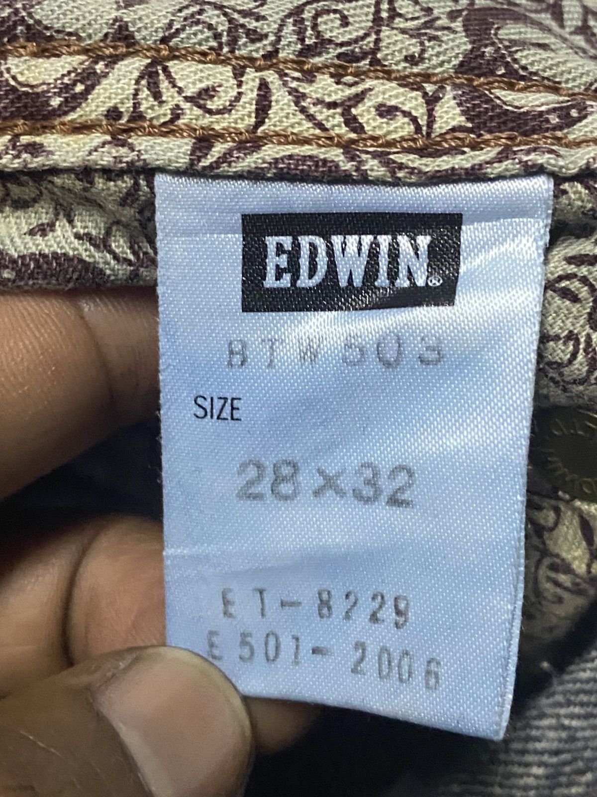 Junya Watanabe Edwin Blue Trip Thunder Faded Ripped Loose Jeans Size US 30 / EU 46 - 20 Thumbnail