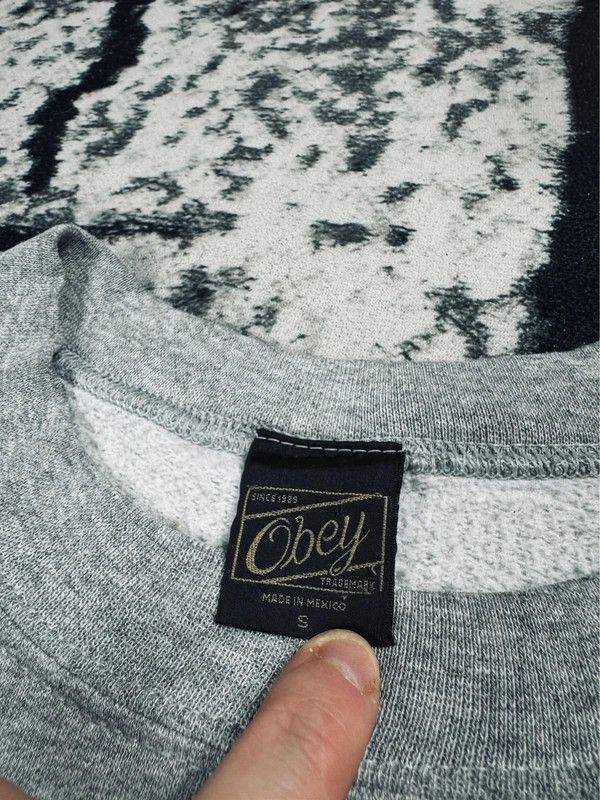 Obey Obey crewneck sweatshirt gray logo S Size US S / EU 44-46 / 1 - 4 Thumbnail