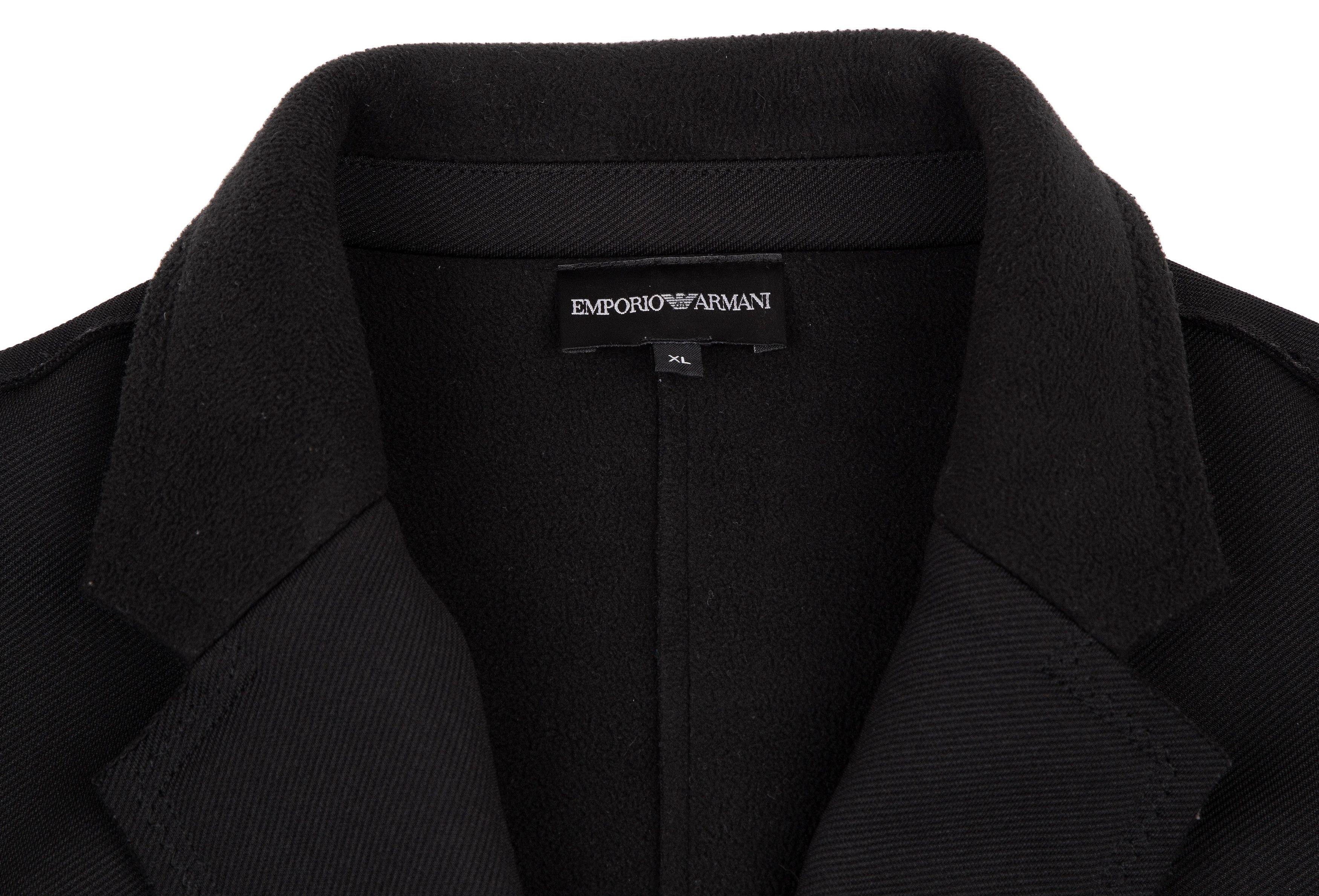 Emporio Armani Outseam Fleece-Lined 2B Jacket in Black, Size XL Size US XL / EU 56 / 4 - 3 Thumbnail