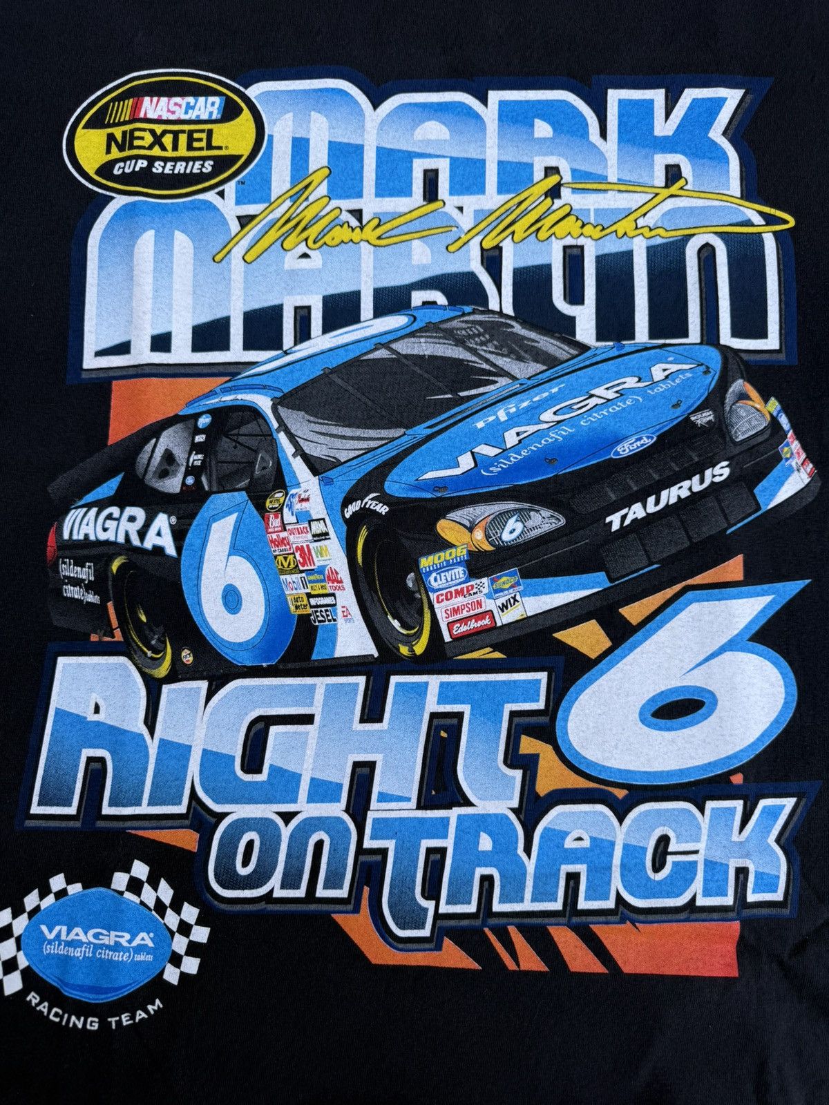 NASCAR Y2K Mark Martin Nascar tee Size US L / EU 52-54 / 3 - 3 Thumbnail
