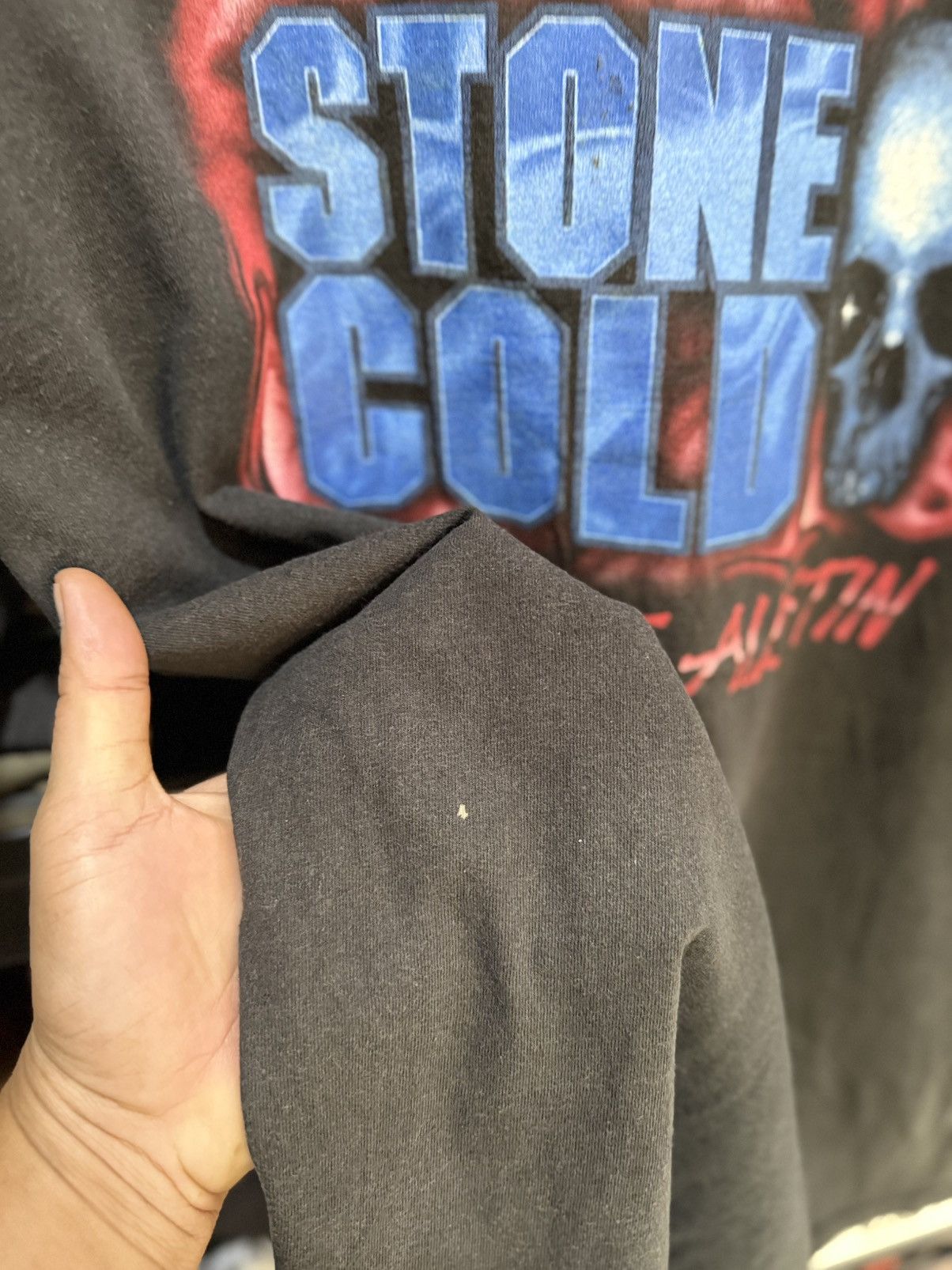 WWF Thrashed Vintage 90s Stone Cold Steve Austin Flame Sun Faded Size US XL / EU 56 / 4 - 9 Thumbnail