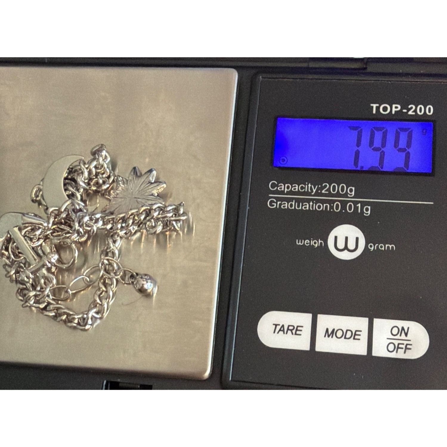 Other Silver Tone Charm Anklet Sun Moon Anchor Adj 11.75" Chain Li Size ONE SIZE - 6 Thumbnail