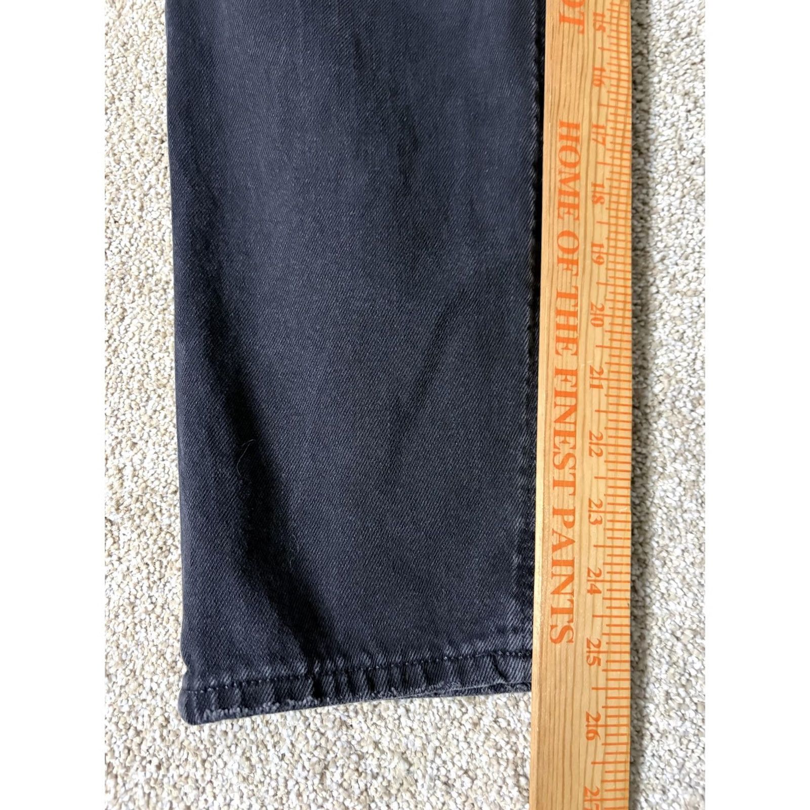 American Eagle Outfitters American Eagle Jeans Womens 4 Black Charcoal Distressed Denim Straight 26x27 Size 27" / US 4 / IT 40 - 2 Thumbnail
