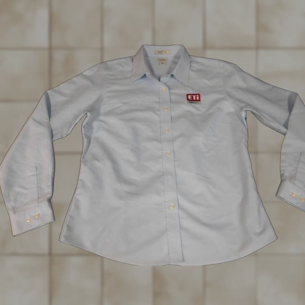 Vintage LL Bean Womens Button-Up Blouse Medium Blue Casual Shirt Mystery Navbar Size M / US 6-8 / IT 42-44 - 1 Thumbnail