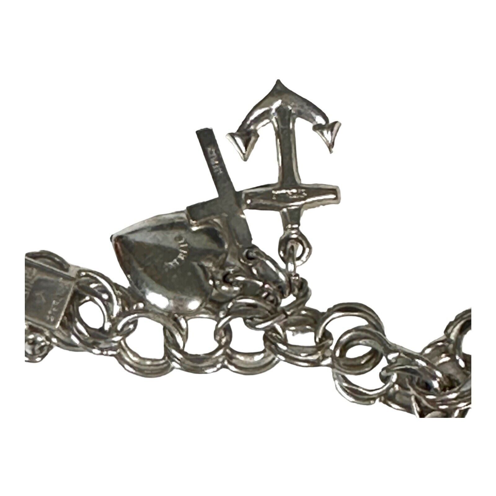 Vintage Vintage Forstner Charm Bracelet With Heart & Cross Charms An Size ONE SIZE - 7 Thumbnail