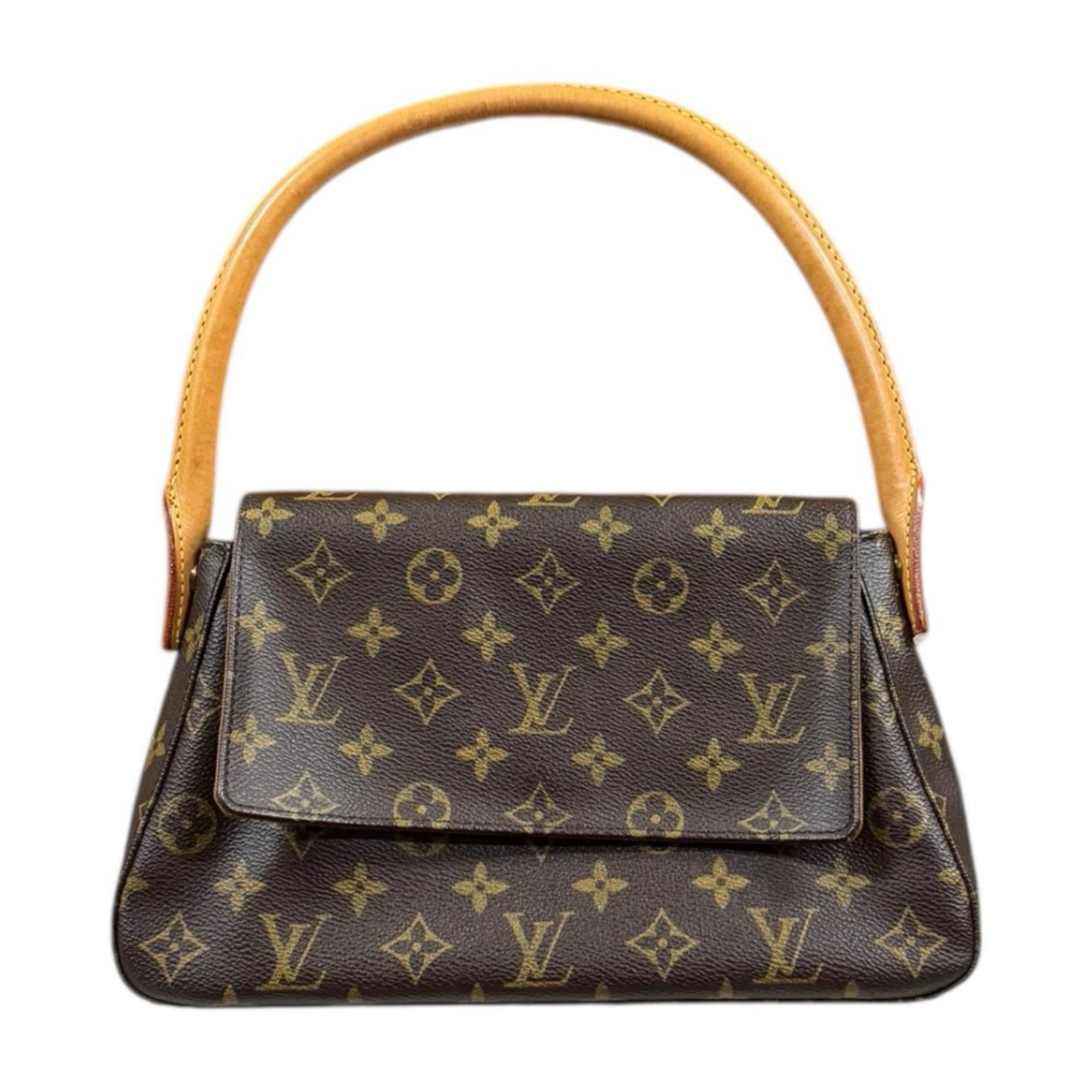 Louis Vuitton Louis Vuitton Mini Looping Monogram Handbag, Canvas M51147, Brown, Women's, LOUIS VUITTON, Used Size ONE SIZE - 1 Thumbnail