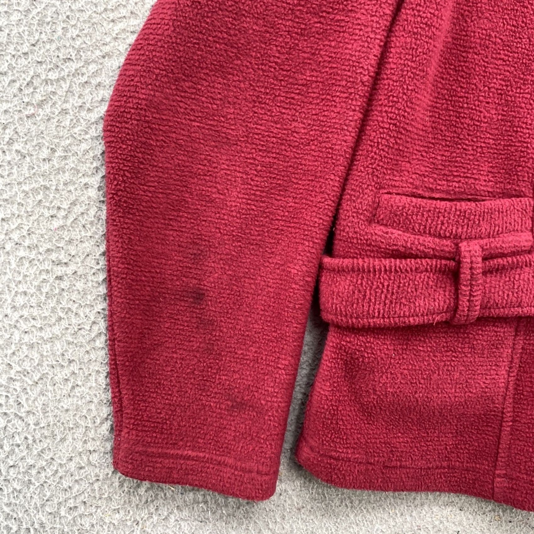 Vintage VINTAGE Alps Jacket Women’s Red Fleece Button Up Size S Fall Winter 90s Outdoor Casual Pockets Collared Size S / US 4 / IT 40 - 3 Thumbnail