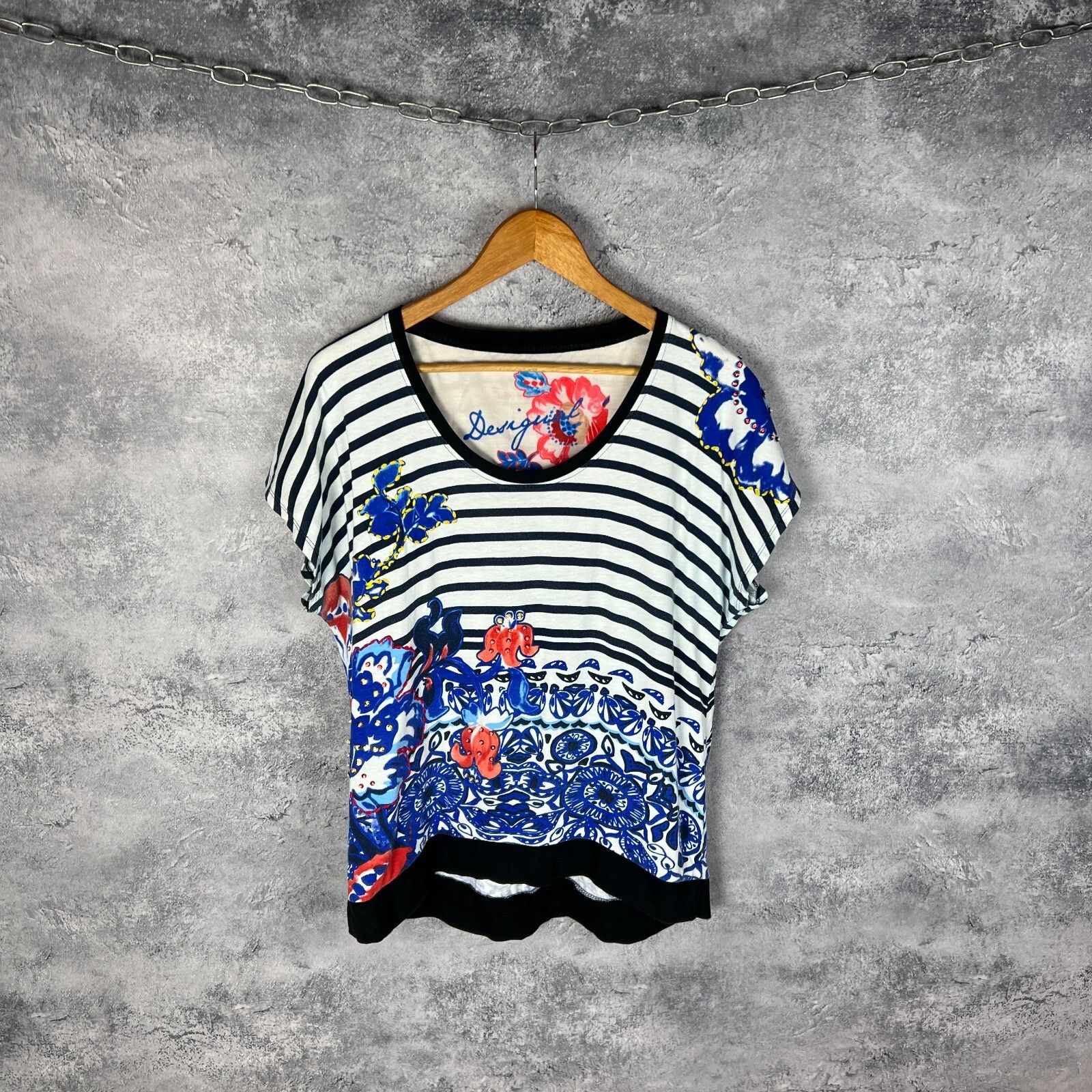 Desigual Desigual Blouse Women's Size XL Multicolor Short Sleeve ` Size XL / US 12-14 / IT 48-50 - 1 Thumbnail
