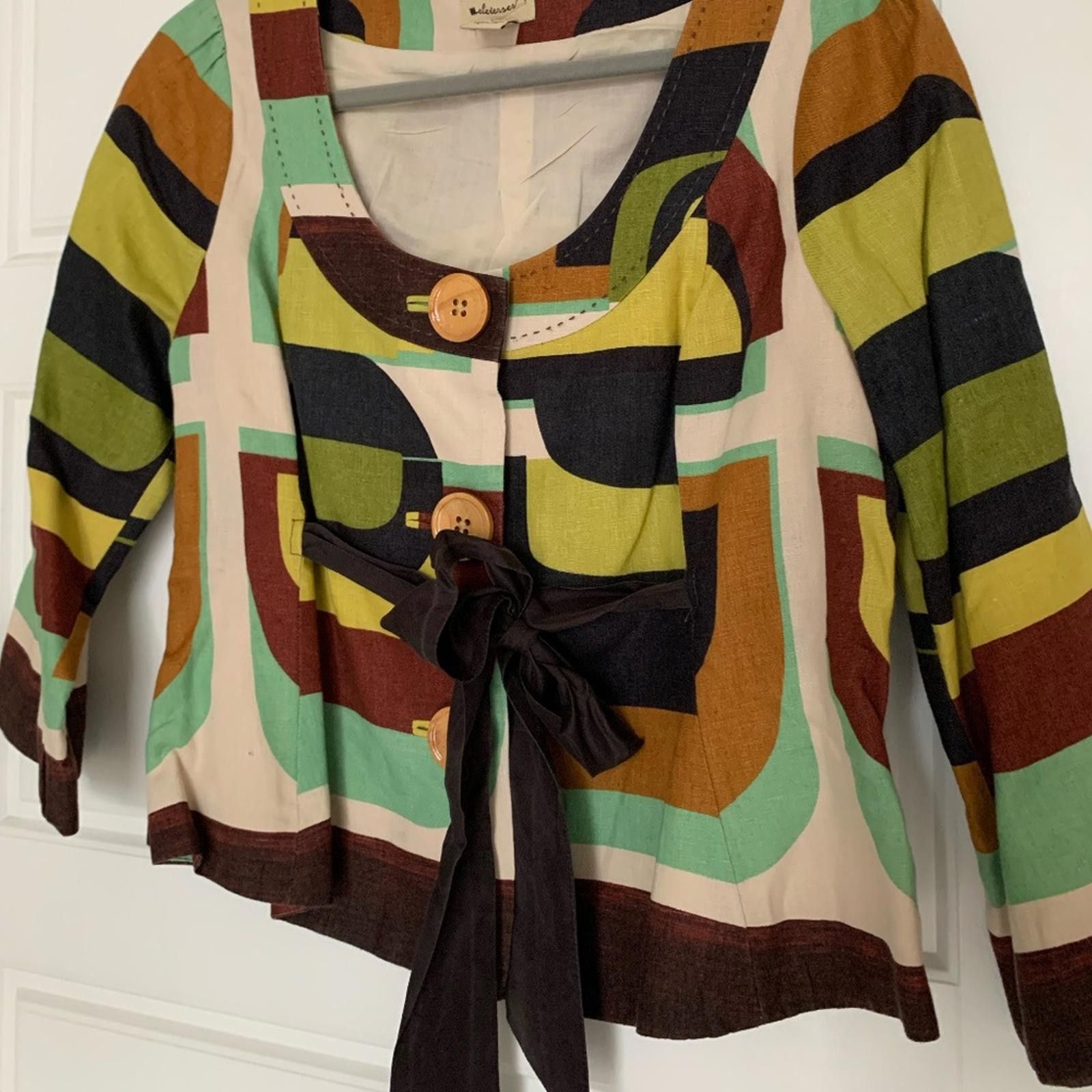 Other Anthropology Crop Jacket with a bow tie front Size M / US 6-8 / IT 42-44 - 1 Thumbnail
