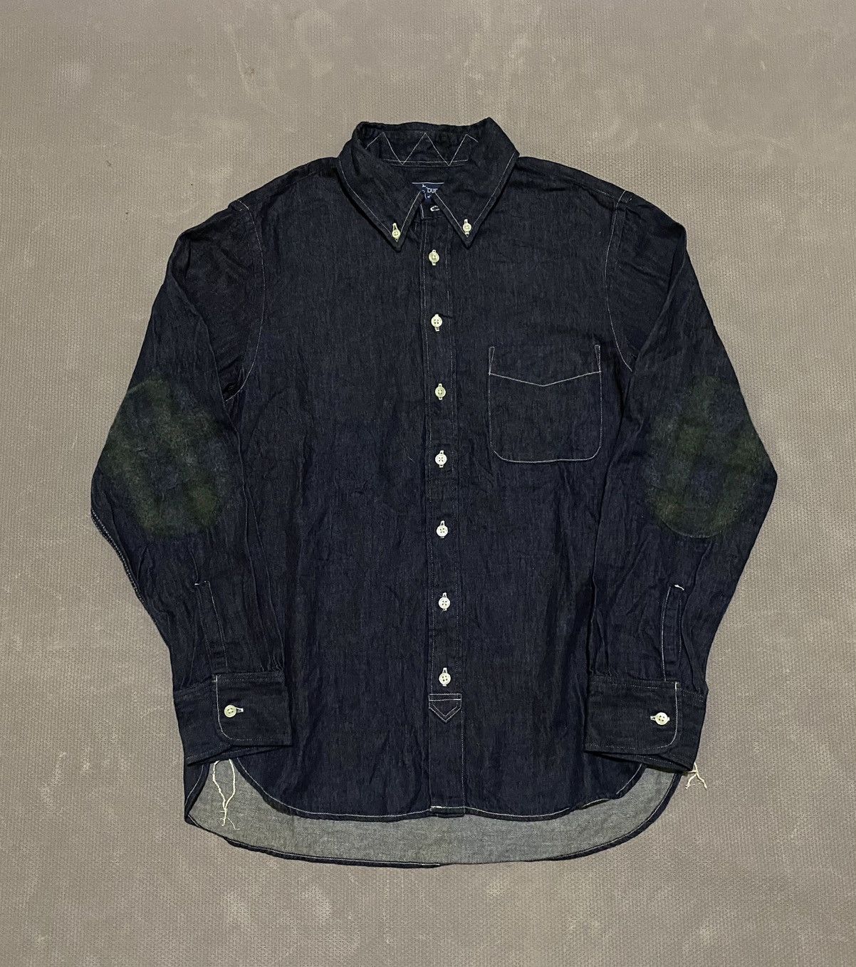 20471120 × Japanese Brand Duffer denim blue indigo long shirt Size US L / EU 52-54 / 3 - 1 Thumbnail