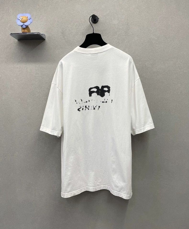 Balenciaga Balenciaga White Double B Short Sleeve Size US L / EU 52-54 / 3 - 2 Thumbnail