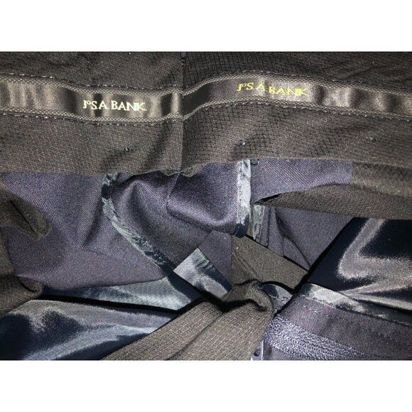 Jos. A. Bank jos.a.bank men's navy 100%wool dress pants size: 37/31 Size 36R - 5 Thumbnail