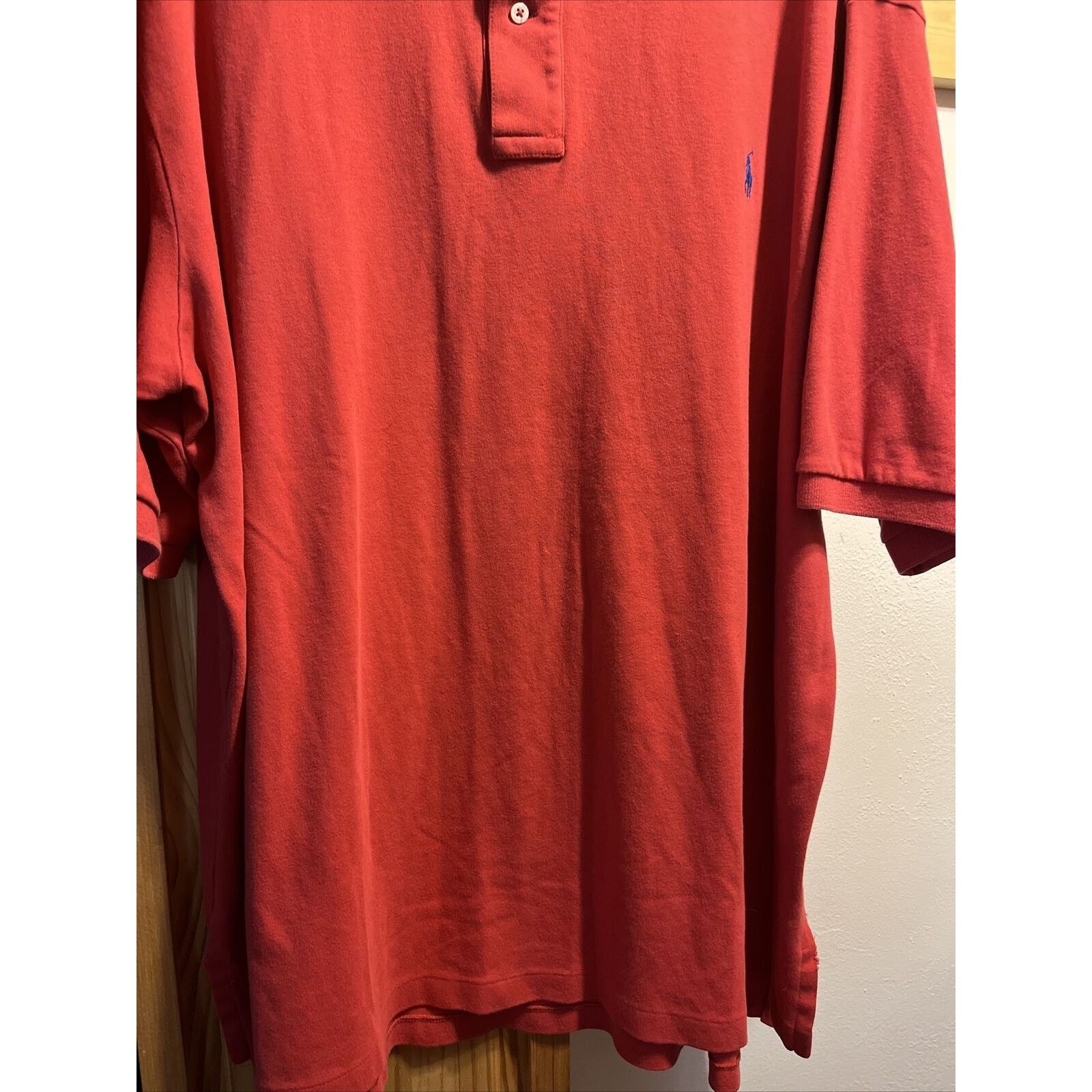 Polo Ralph Lauren Polo Ralph Lauren Men XXLT Red 1/4 Button Cotton Polo Shirt Size US XXL / EU 58 / 5 - 10 Thumbnail