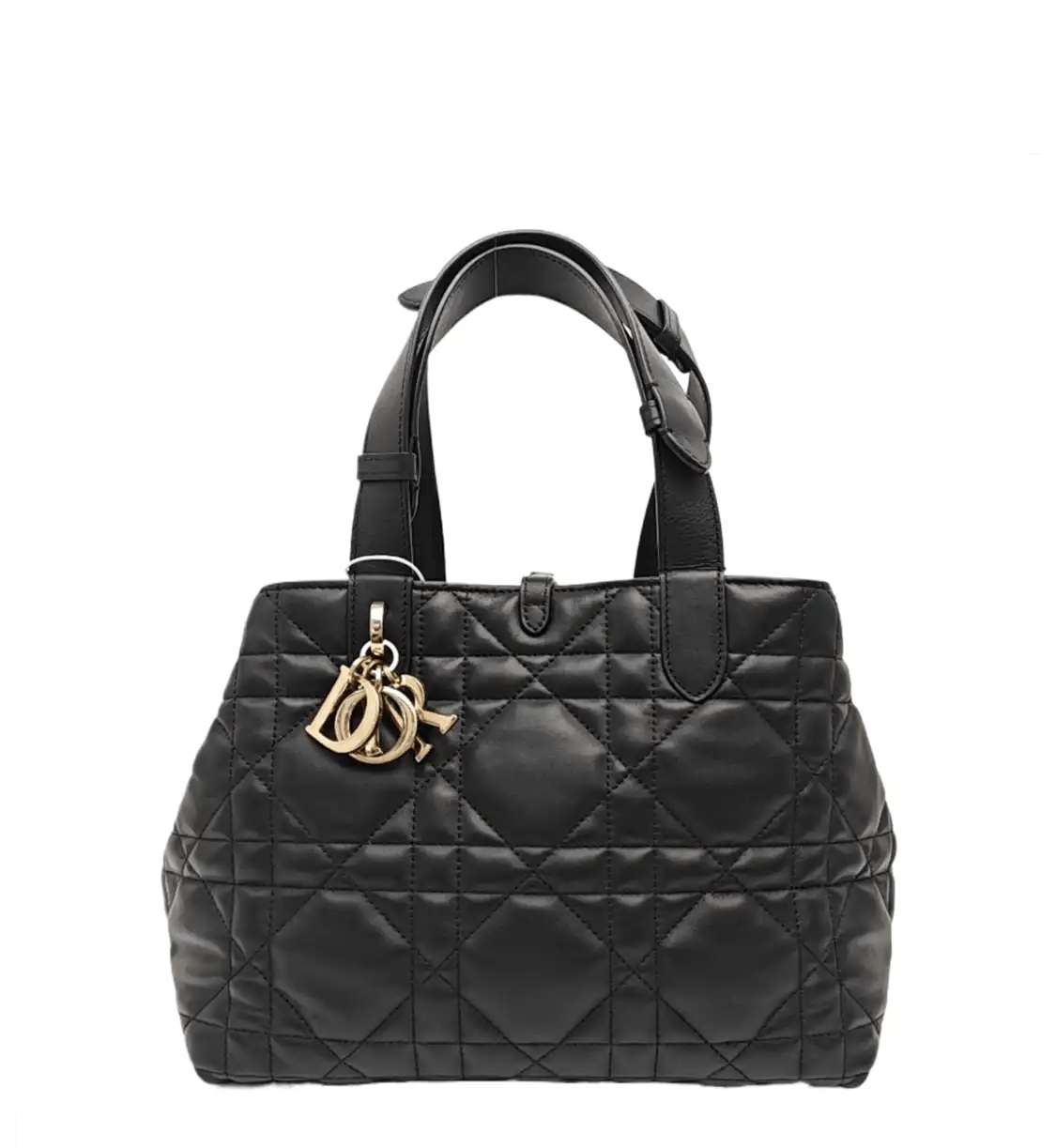 Dior DIOR Toujours Medium black cowhide leather rattan plaid quilted handbag shoulder Size ONE SIZE - 1 Thumbnail