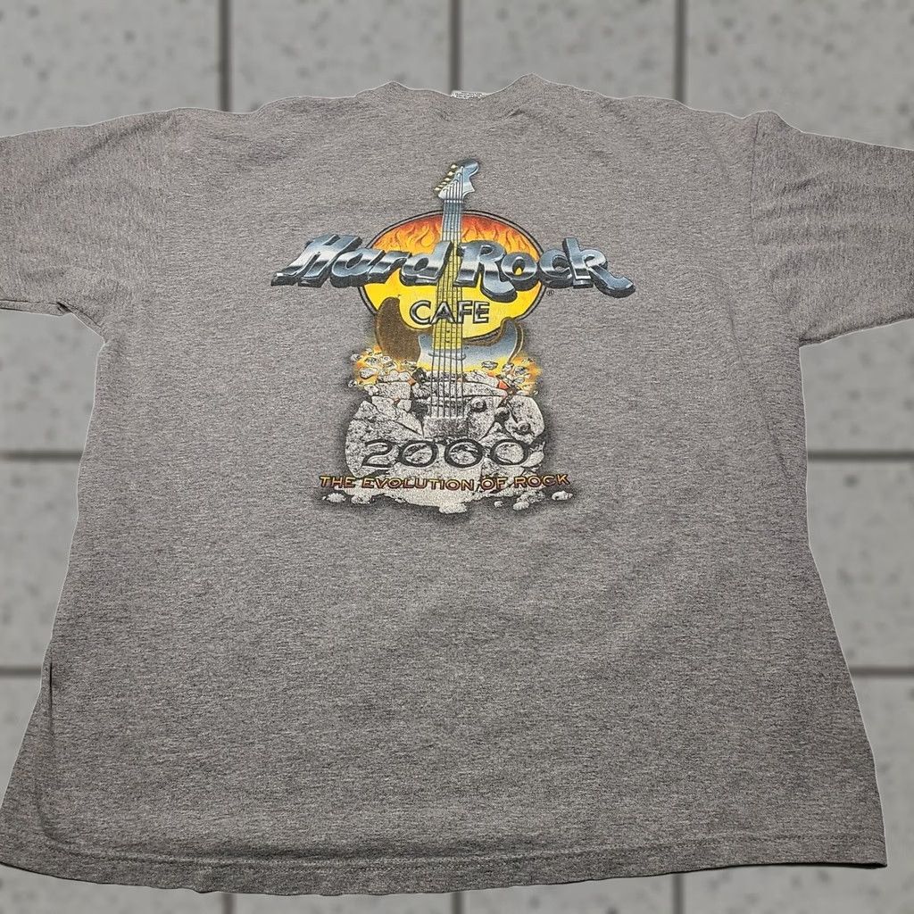 Hard Rock Cafe VINTAGE Hard Rock Cafe T-Shirt XL Gray Atlantic City Y2k Mens Short Sleeve Crew Neck Cotton Polyester Knit Solid Logo Graphic Print Size US XL / EU 56 / 4 - 1 Thumbnail