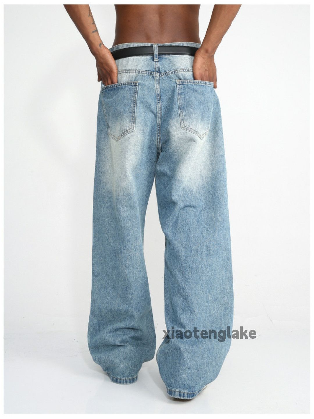 Jean × Vintage washed faded cleanfit yuppie loose baggy jeans Size US 28 / EU 44 - 4 Thumbnail