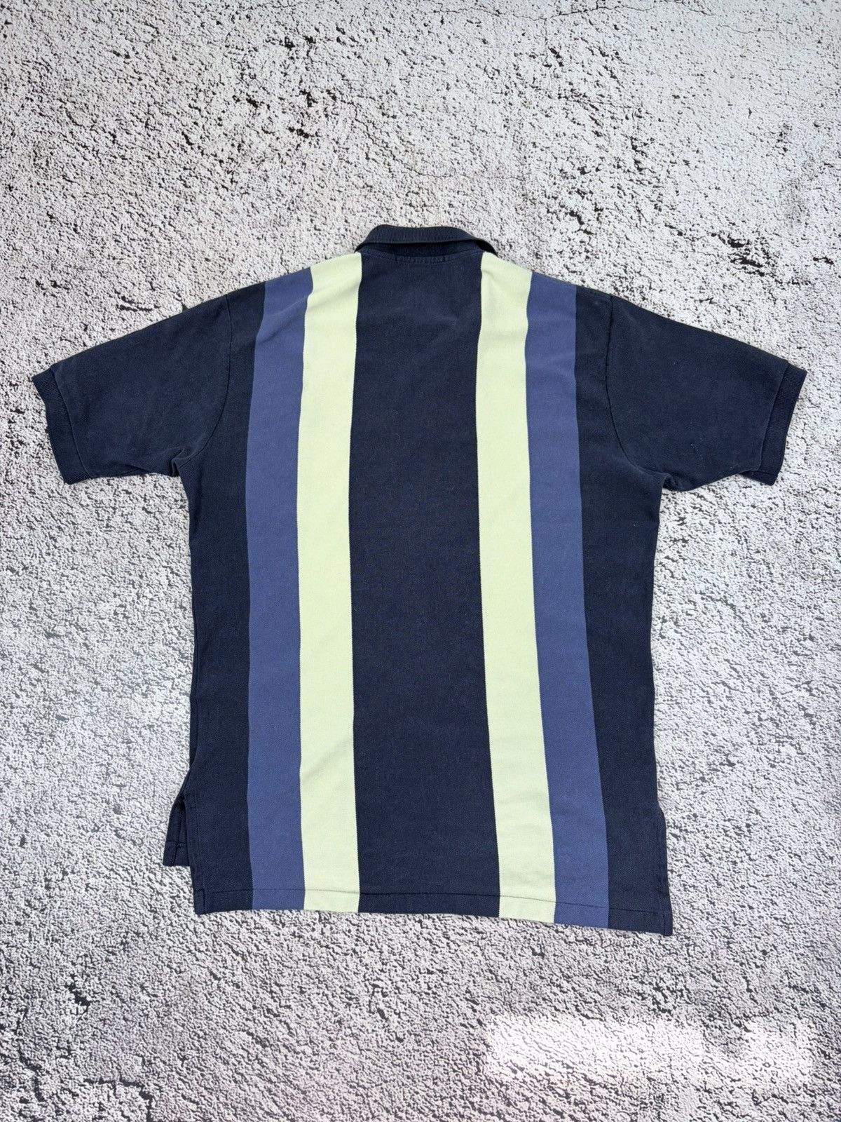 Ralph Lauren Vintage Polo Ralph Lauren Vertical Striped Polo Shirt Navy Size US L / EU 52-54 / 3 - 9 Thumbnail