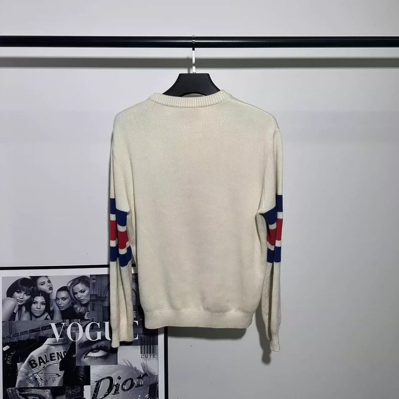 Gucci GucciSS24 Letter Logo Striped Embroidered Round Neck Long S Size US M / EU 48-50 / 2 - 2 Thumbnail