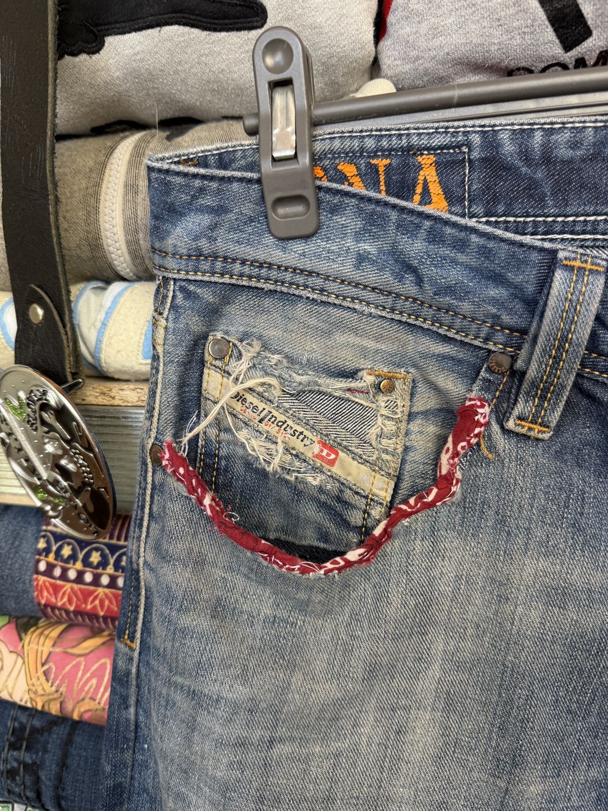Diesel Vintage Diesel Custom Jeans Baggy Distressed Wide Japanese Size US 36 / EU 52 - 4 Thumbnail