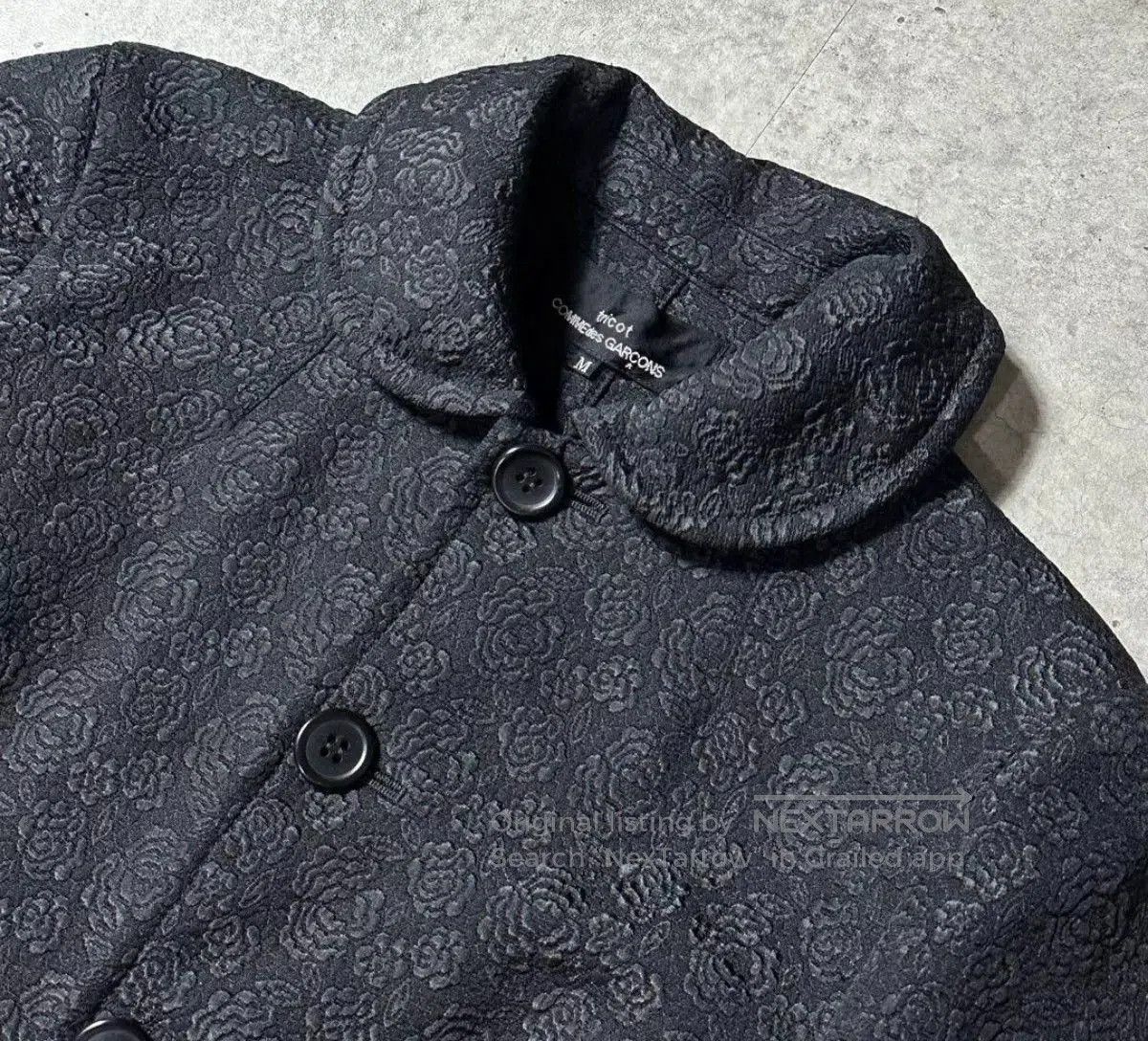 Comme des Garcons COMME des GARCONS Crewneck Floral Embroidery Wool Jacket. Size M / US 6-8 / IT 42-44 - 3 Thumbnail